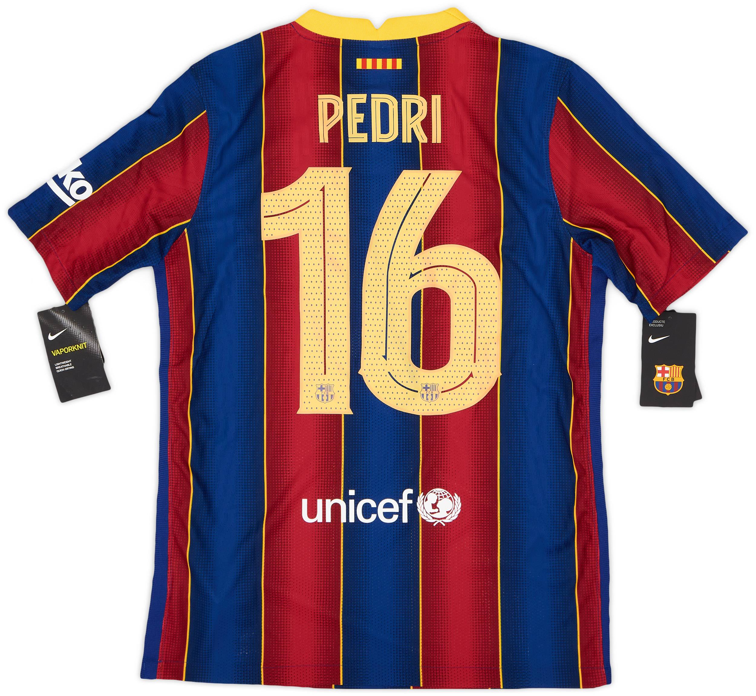 2020-21 Barcelona Home Shirt Pedri #16 (XL.Boys)