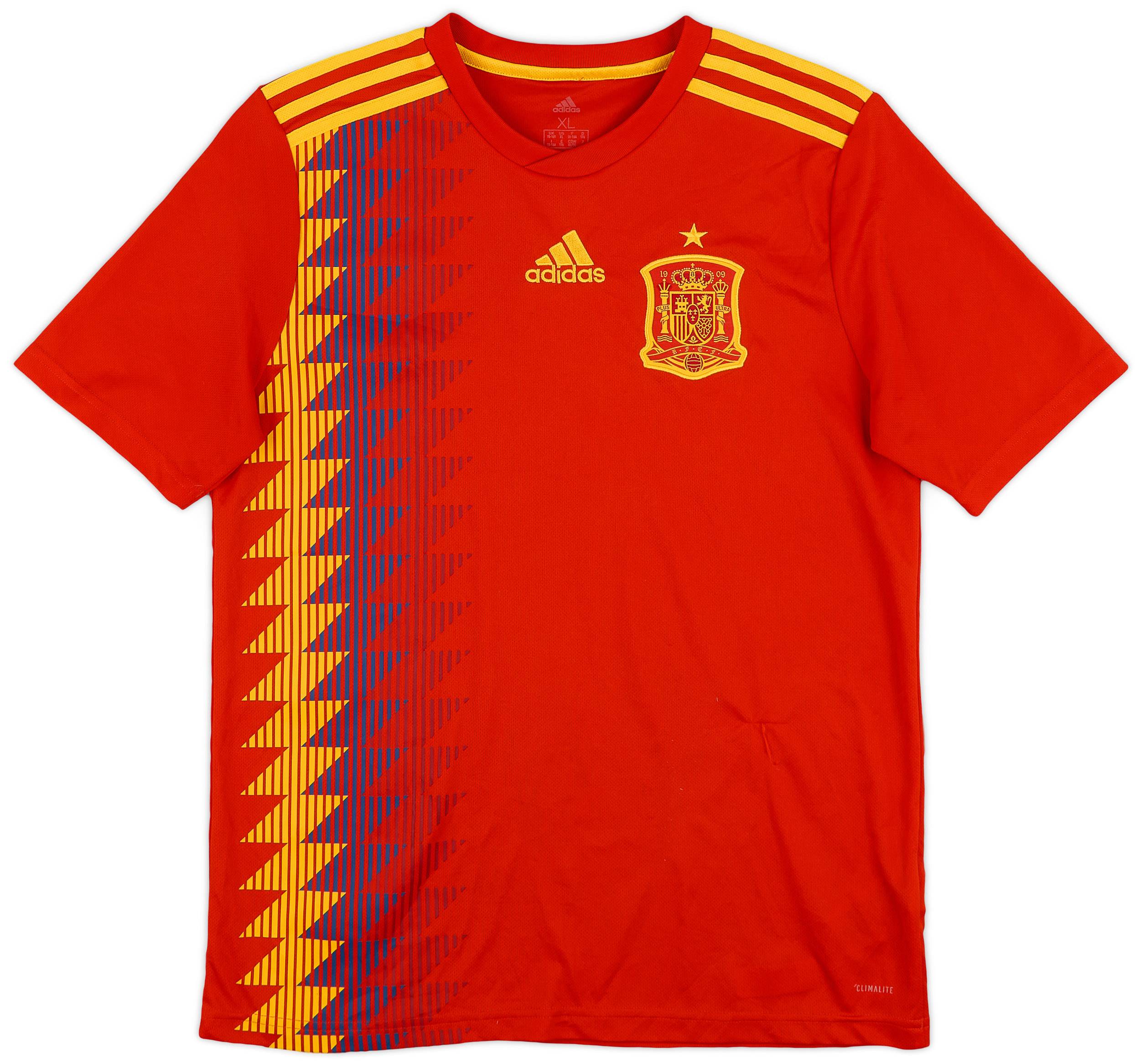 2018-19 Spain Home Shirt - 8/10 - (XL.Boys)