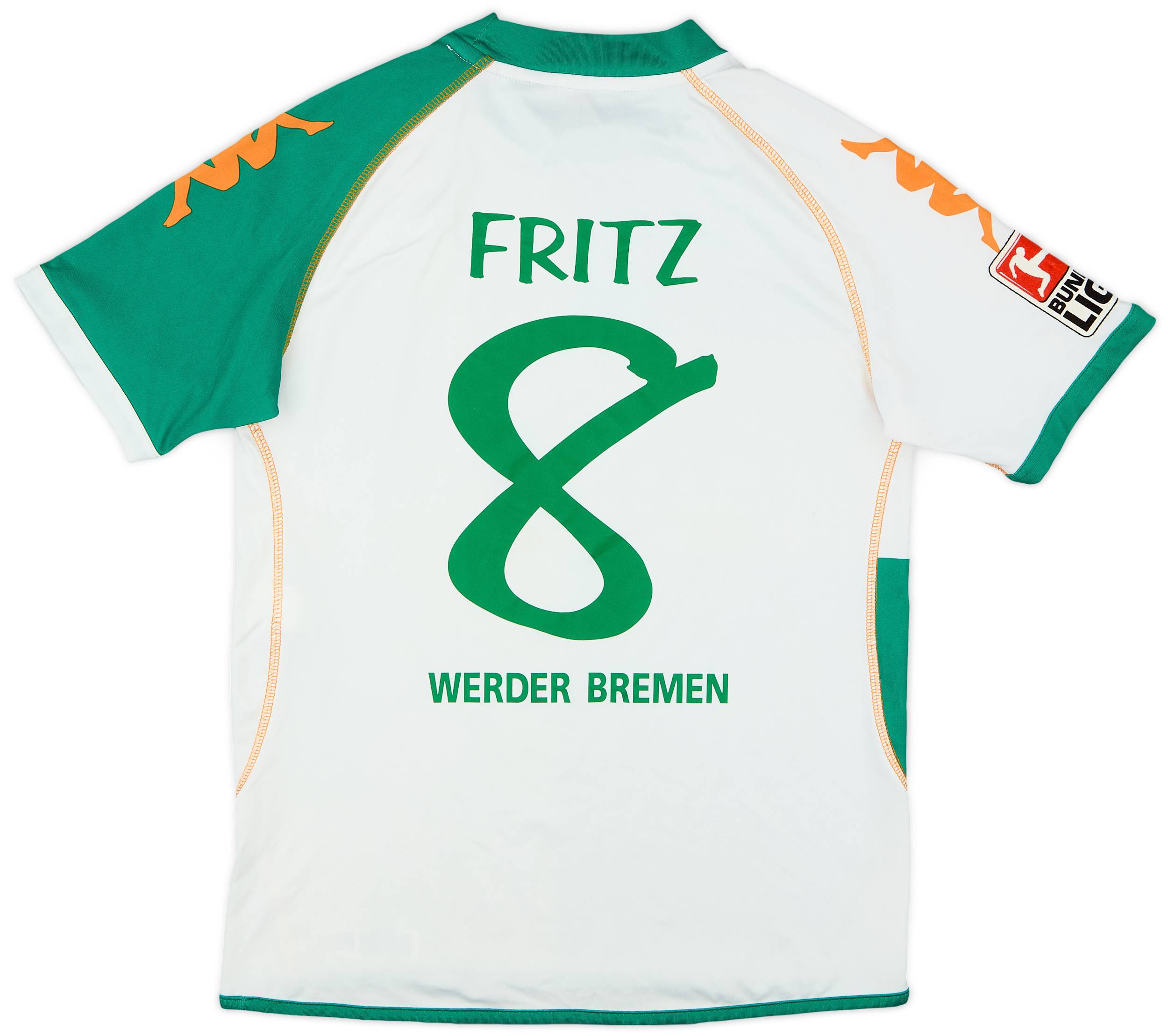 2007-08 Werder Bremen Third Shirt Fritz #8 - 8/10 - (XL.Boys)