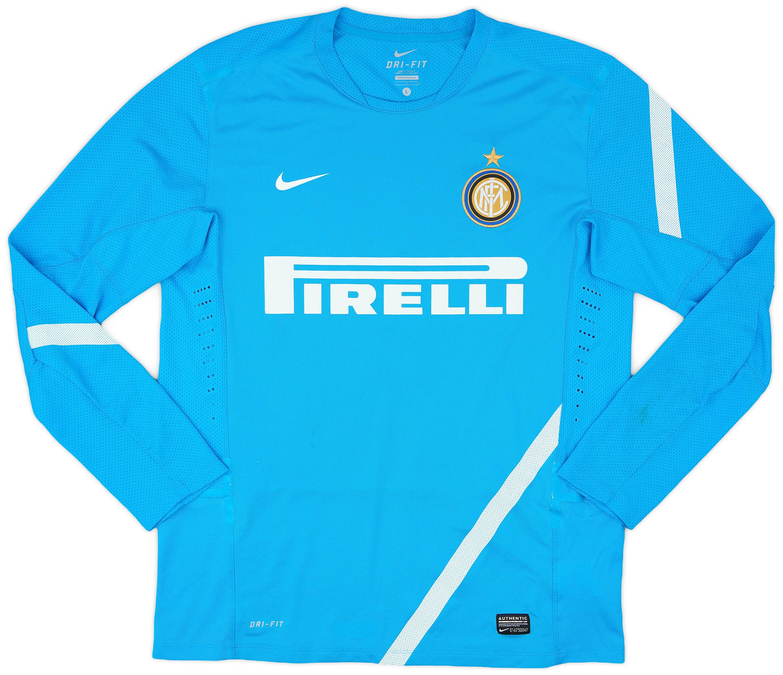 2011-12 Inter Milan Player Issue Nike Training L/S Shirt - 8/10 - (L)