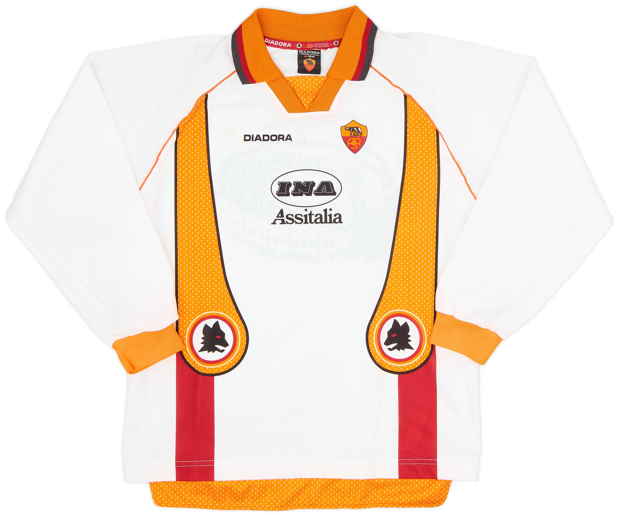 1997-98 Roma Away L/S Shirt (XXL.Boys)