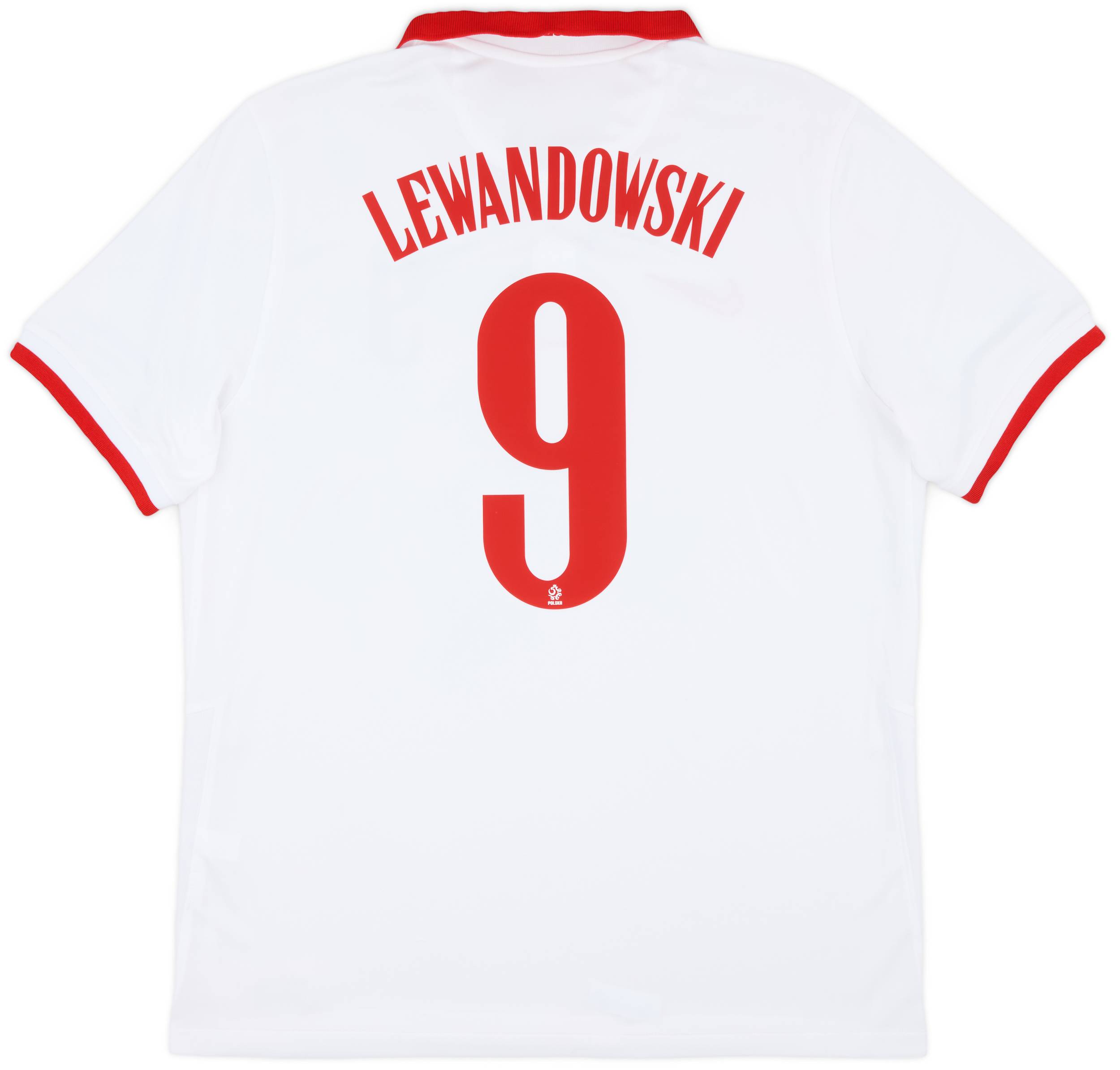 2020-21 Poland Home Shirt Lewandowski #9 - 9/10 - (L)