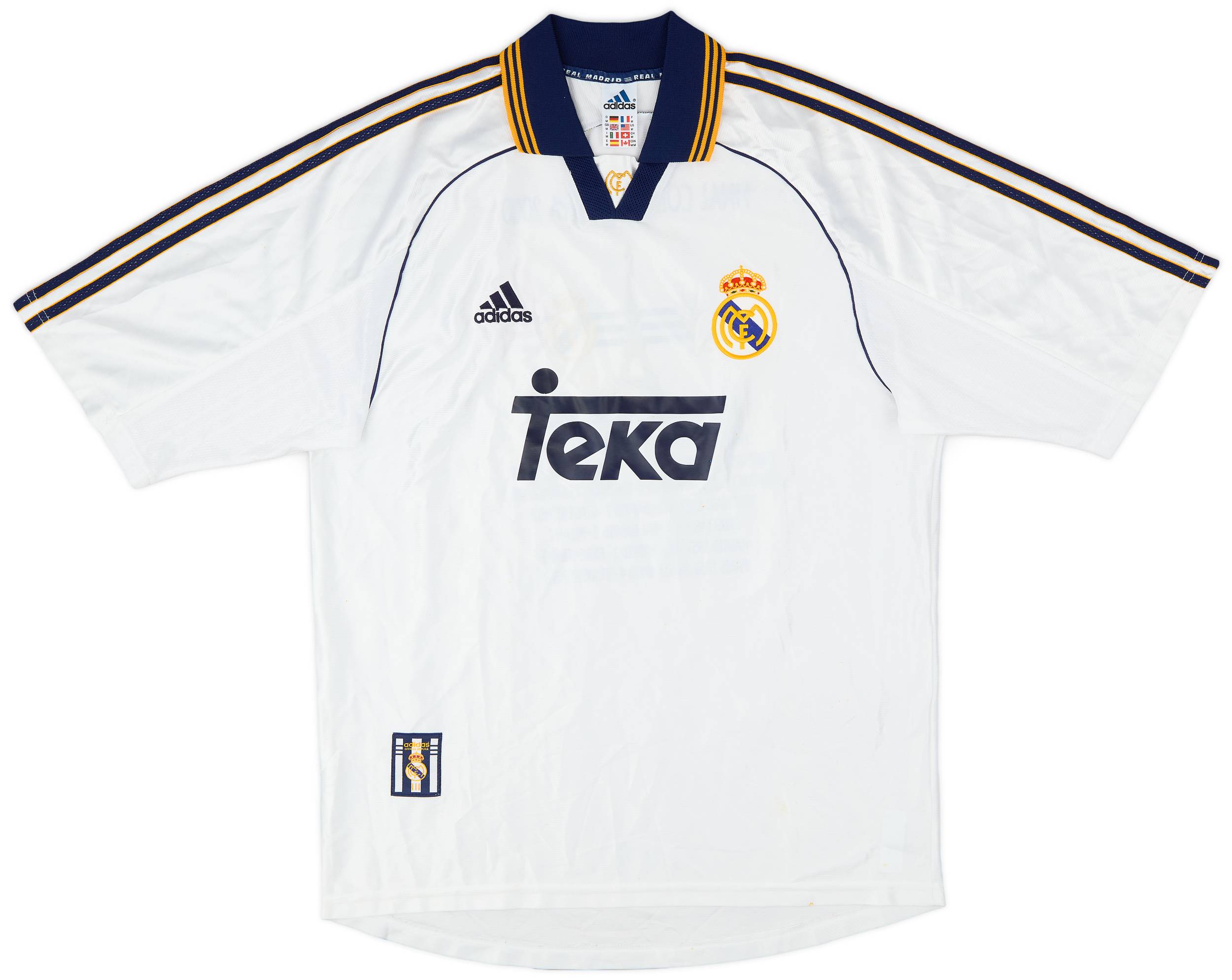 1998-00 Real Madrid 'Final Copa De Europa' Home Shirt - 8/10 - (M)