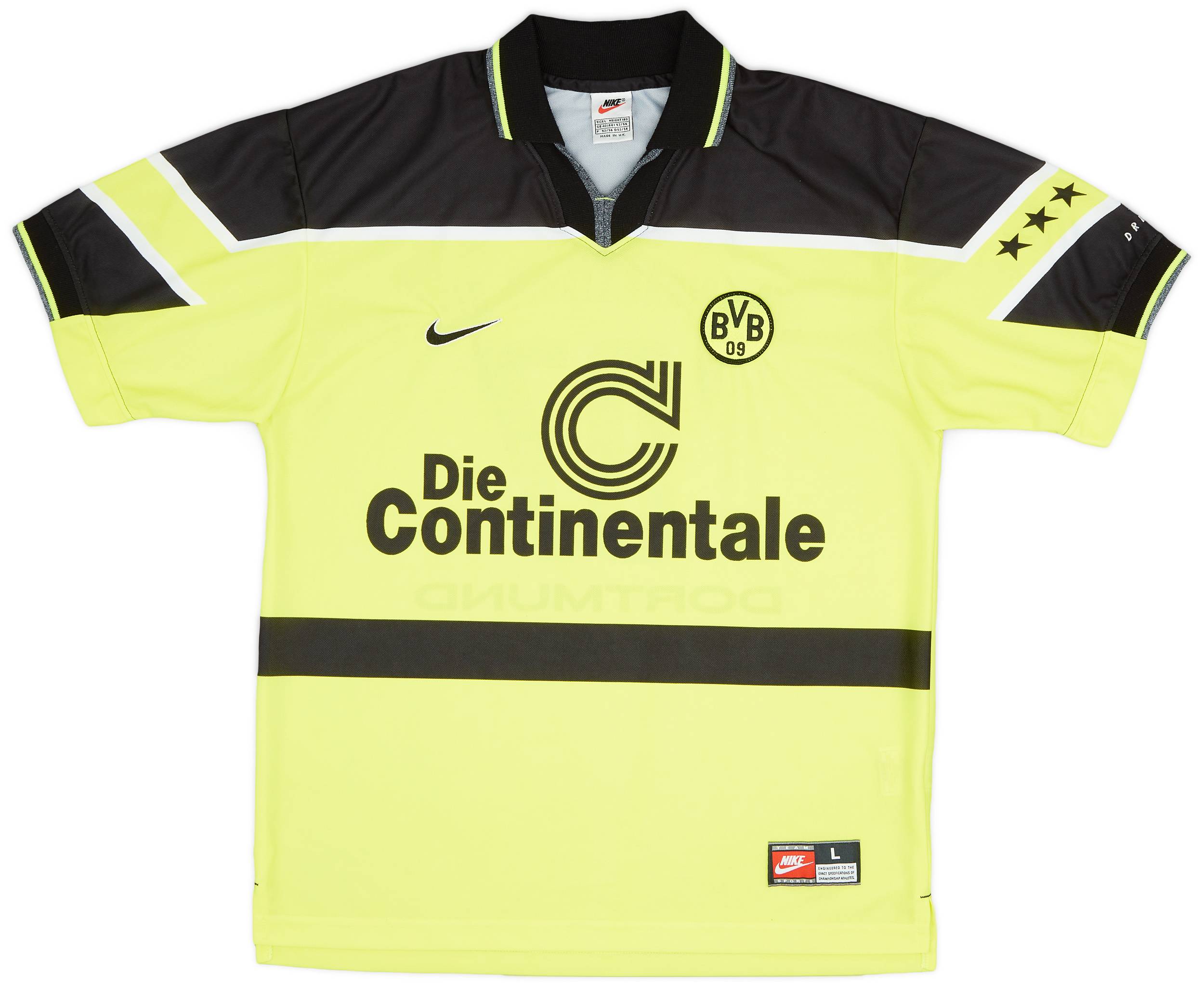 1997-98 Borussia Dortmund Home Champions League Sieger '97 Shirt - 8/10 - (L)
