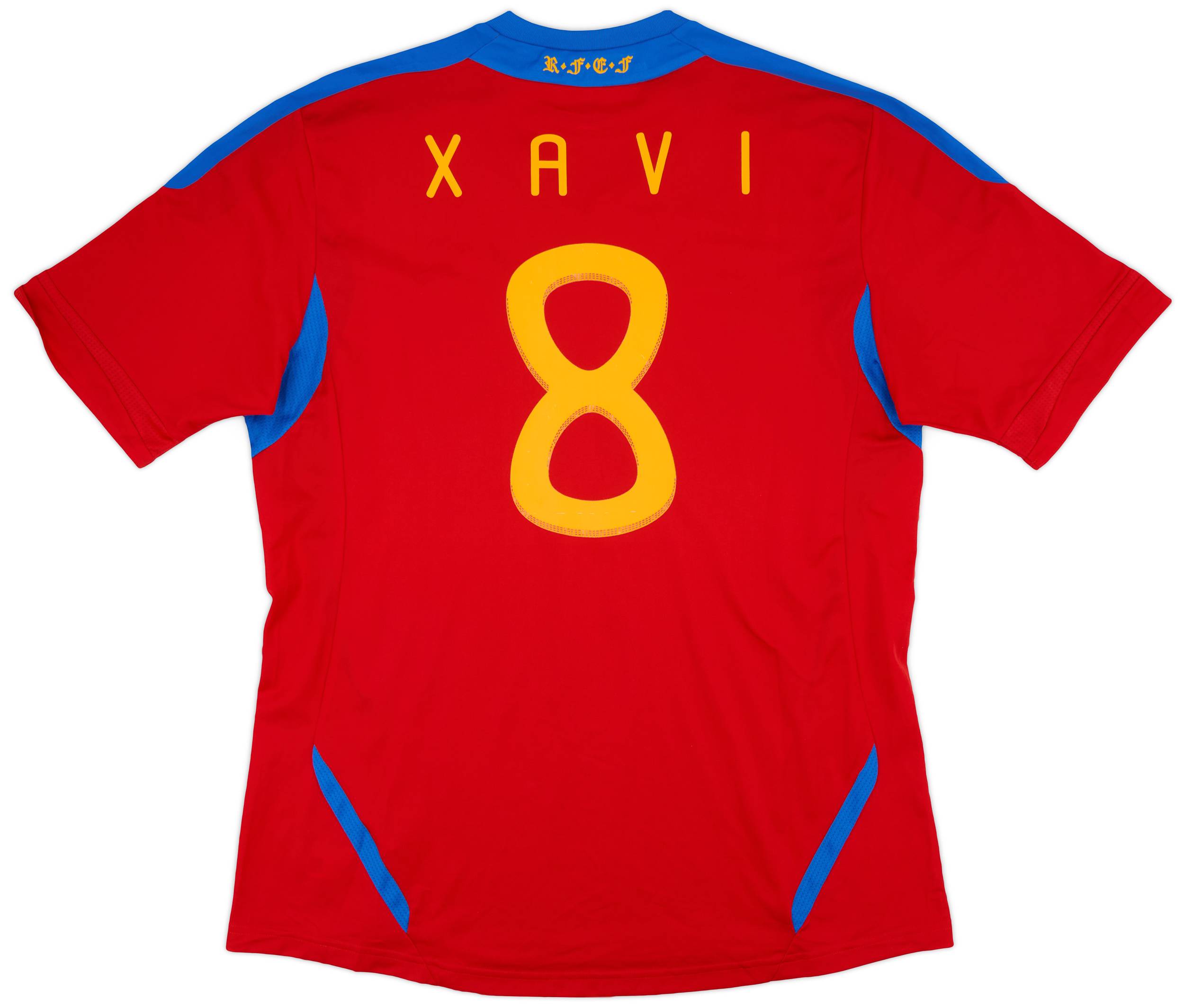 2010-11 Spain Home Shirt Xavi #8 - 8/10 - (XL)