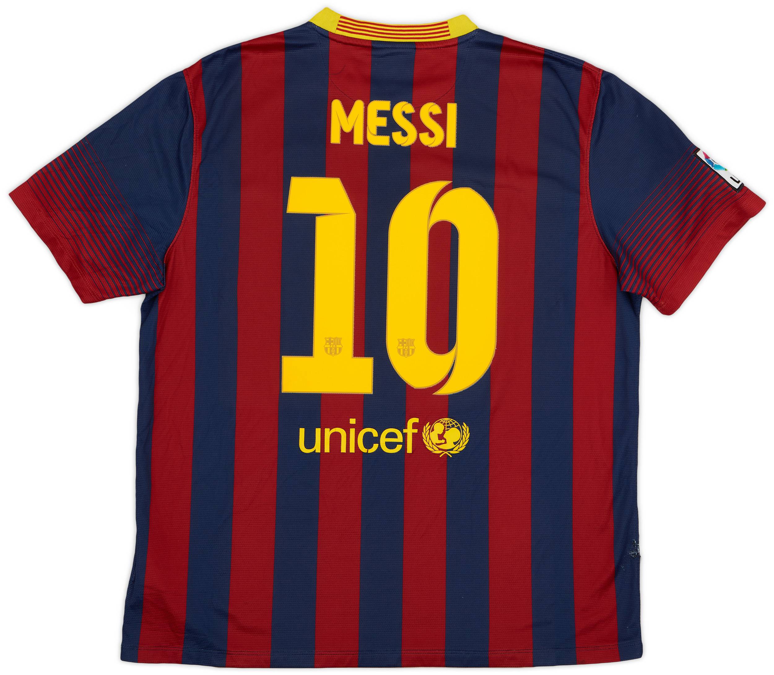 2013-14 Barcelona Home Shirt Messi #10 - 6/10 - (XL)