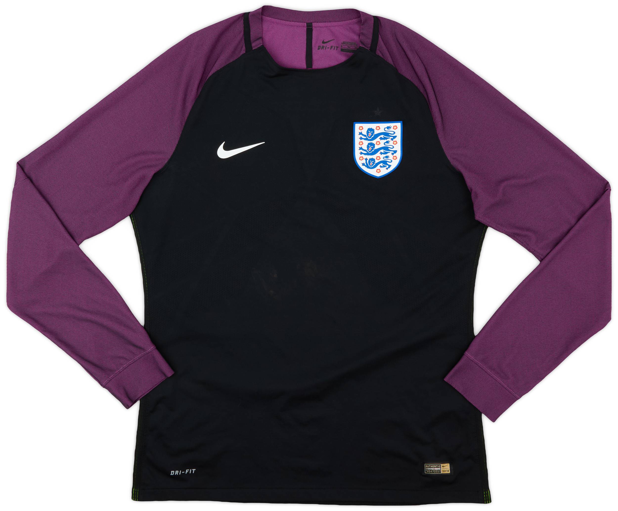 2016-18 England Authentic GK Shirt - 4/10 - (XL)