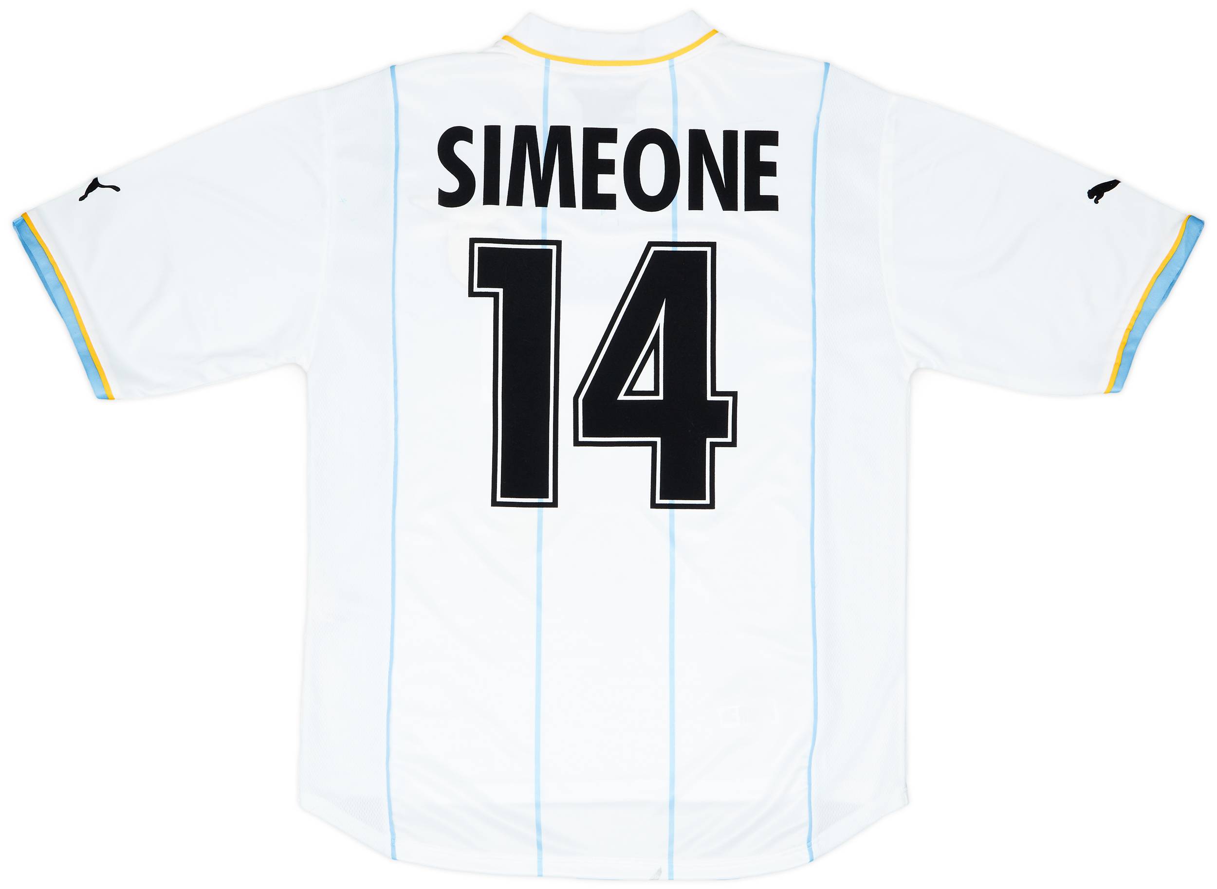2001-02 Lazio European Home Shirt Simeone #14 - 6/10 - (M)