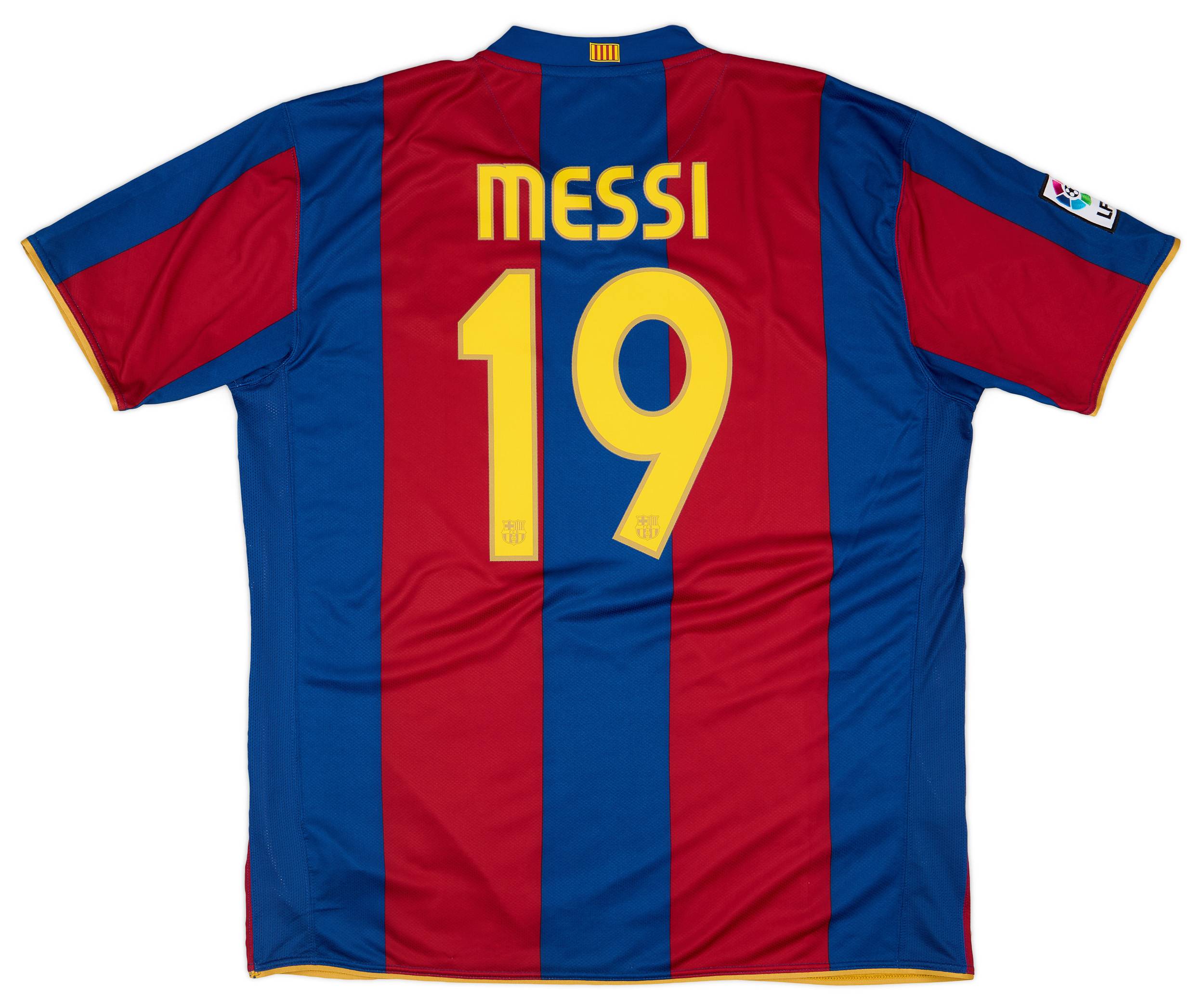 2007-08 Barcelona Home Shirt Messi #19 - 8/10 - (XXL)