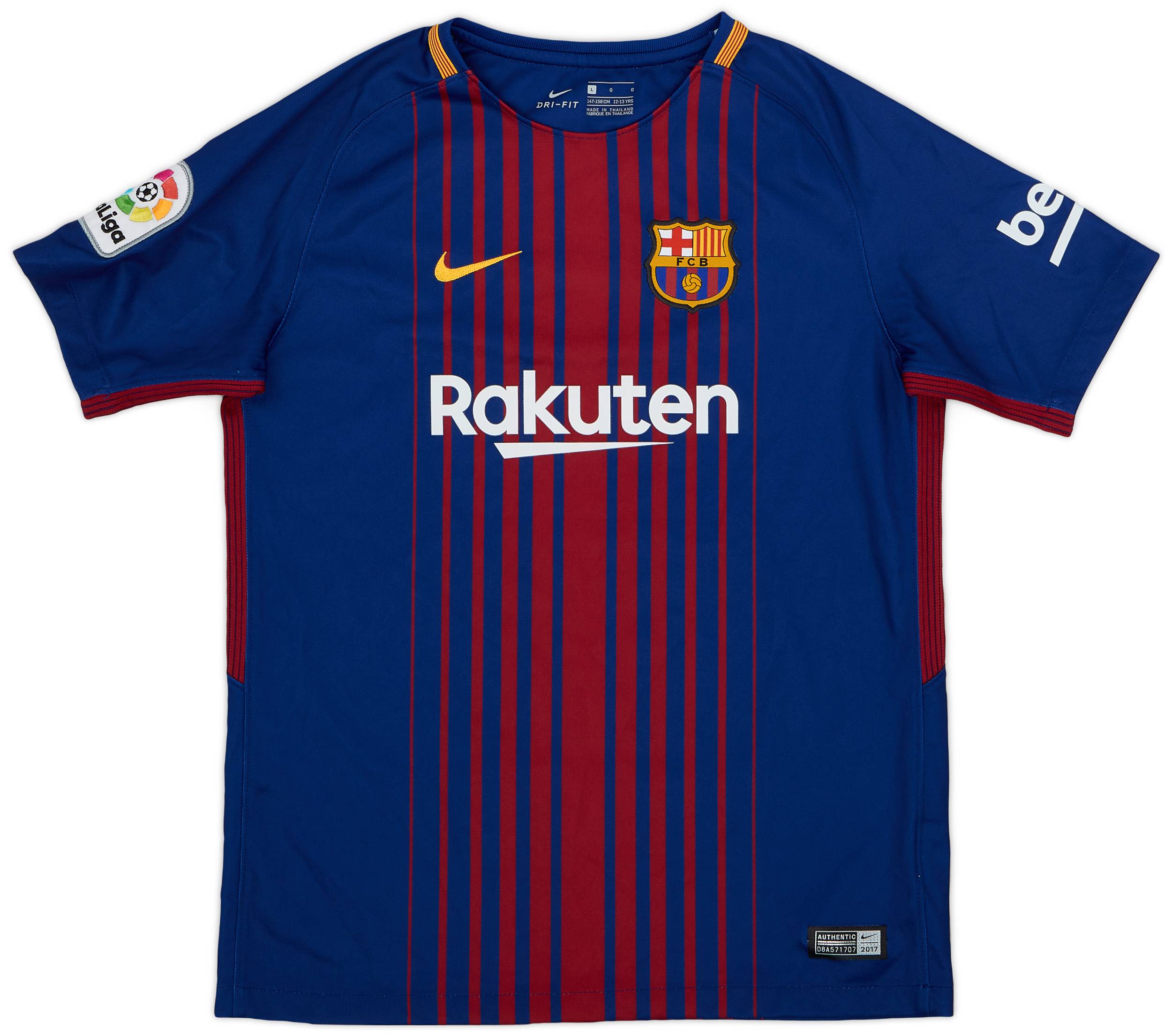 2017-18 Barcelona Home Shirt - 10/10 - (L.Boys)