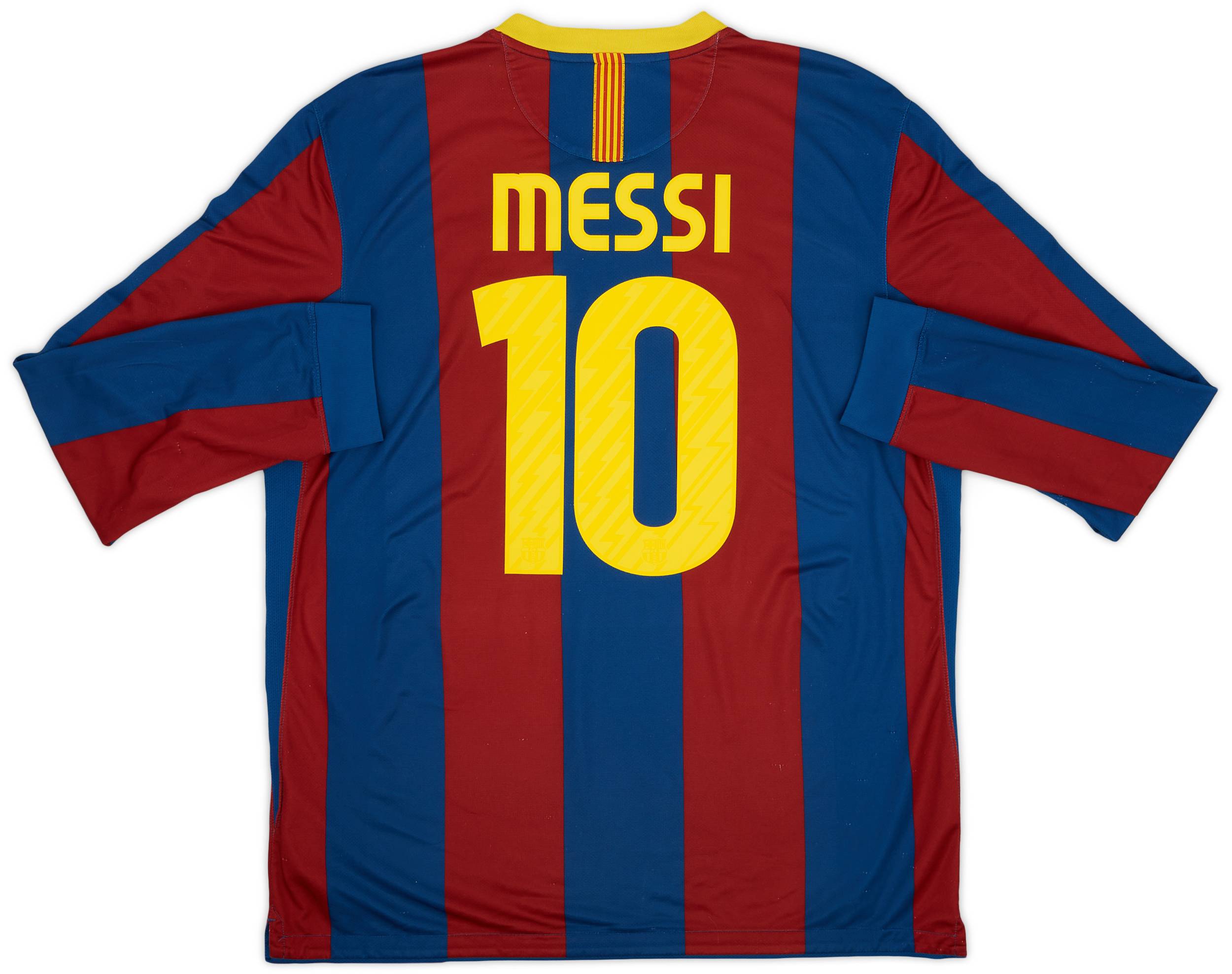 2010-11 Barcelona Home L/S Shirt Messi #10 - 6/10 - (XL)