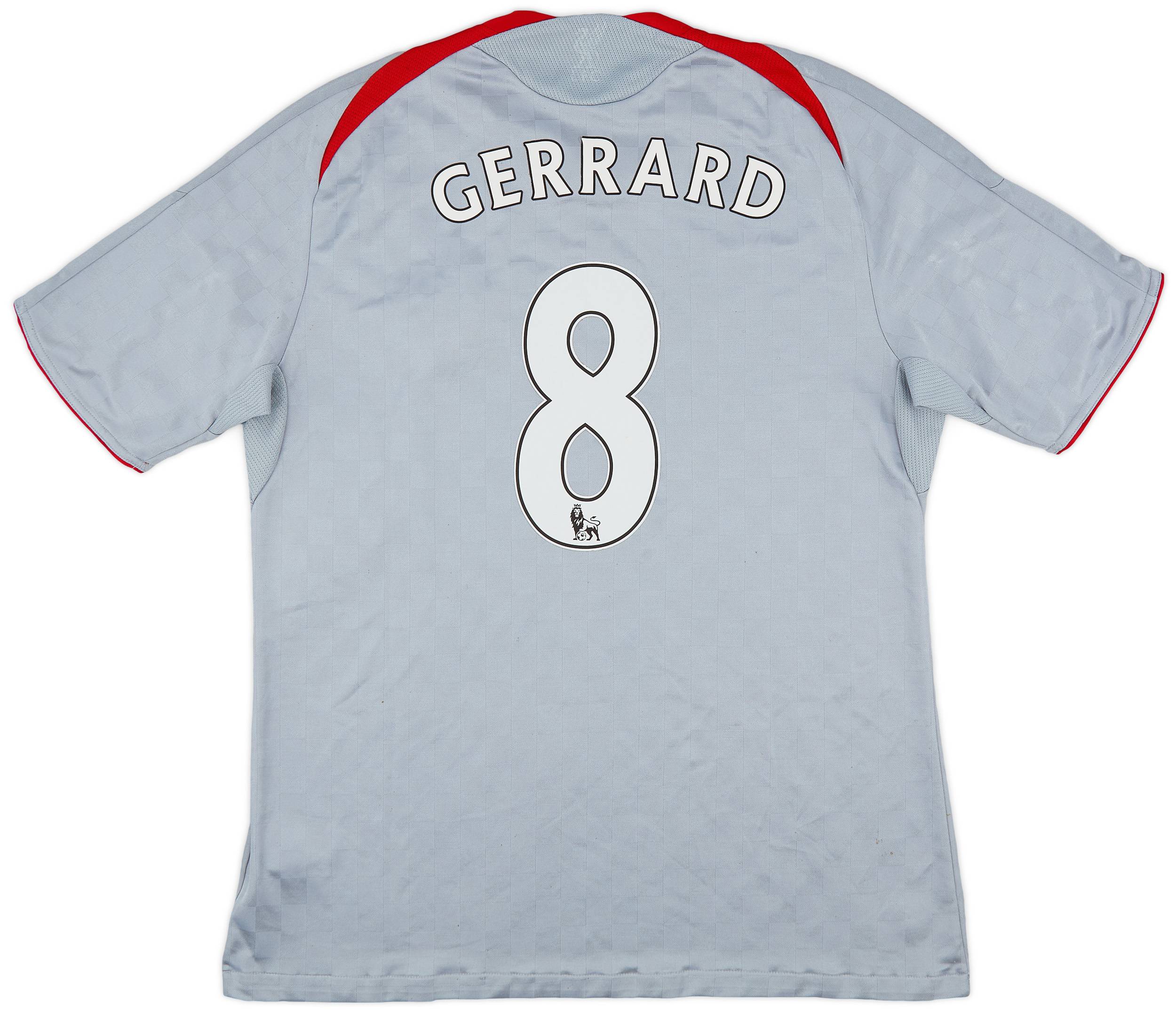 2008-09 Liverpool Away Shirt Gerrard #8 - 7/10 - (L)