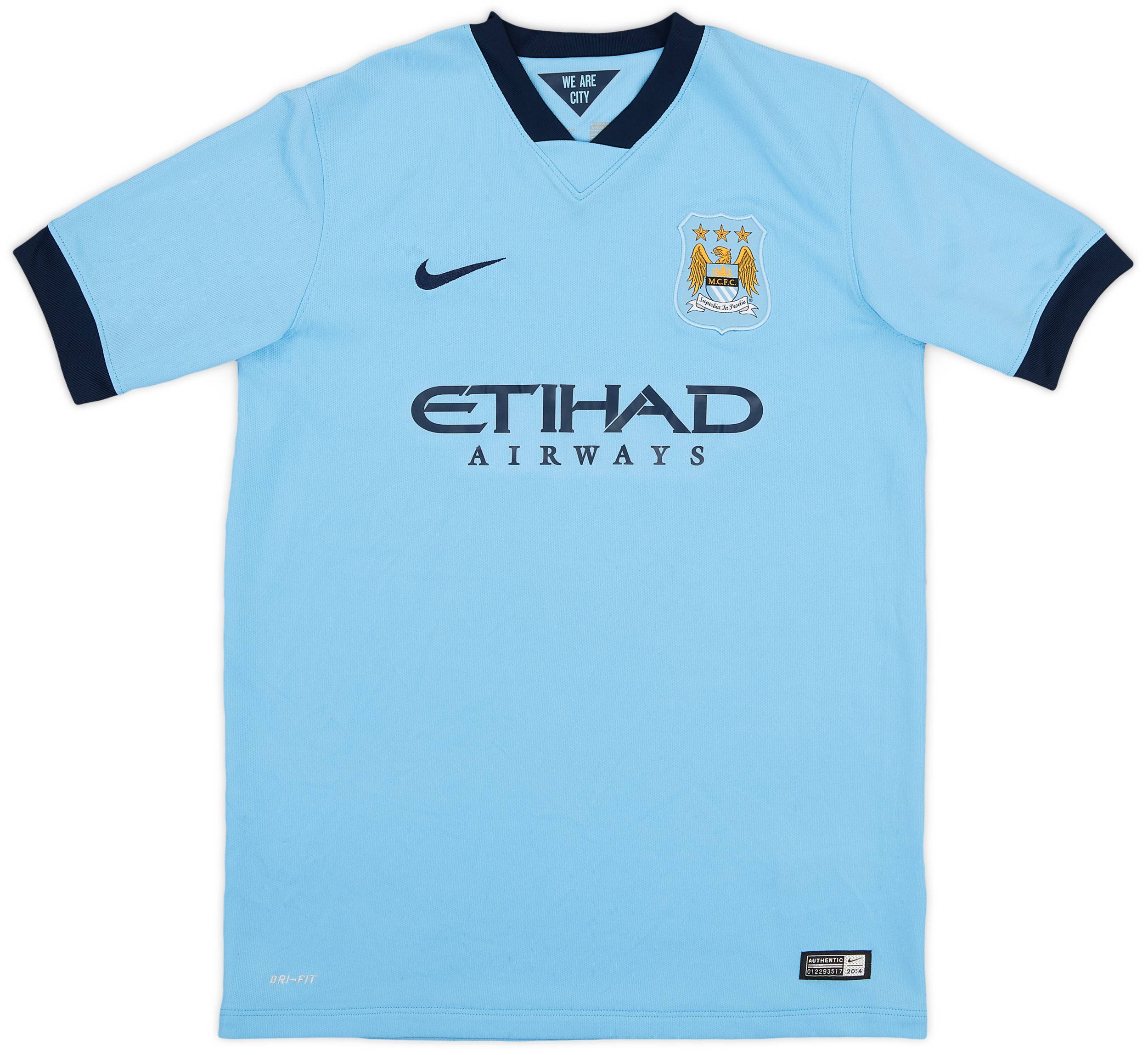 2014-15 Manchester City Home Shirt - 8/10 - (XL.Boys)