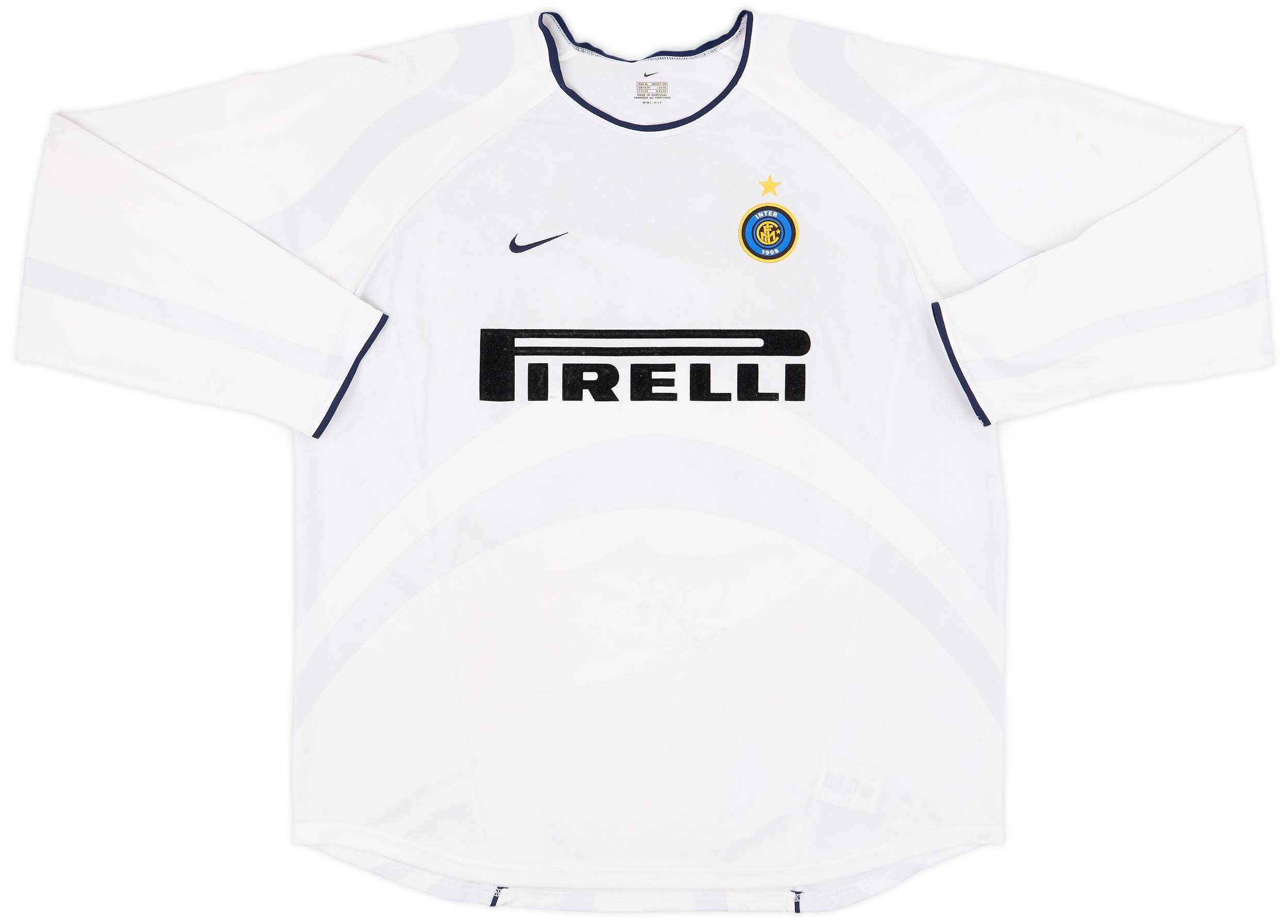 【正規00-01NIKE Inter Milan away L/S shirt】 2001-02 Inter Milan Signed Away L/S Shirt Simic #13 - 7/10