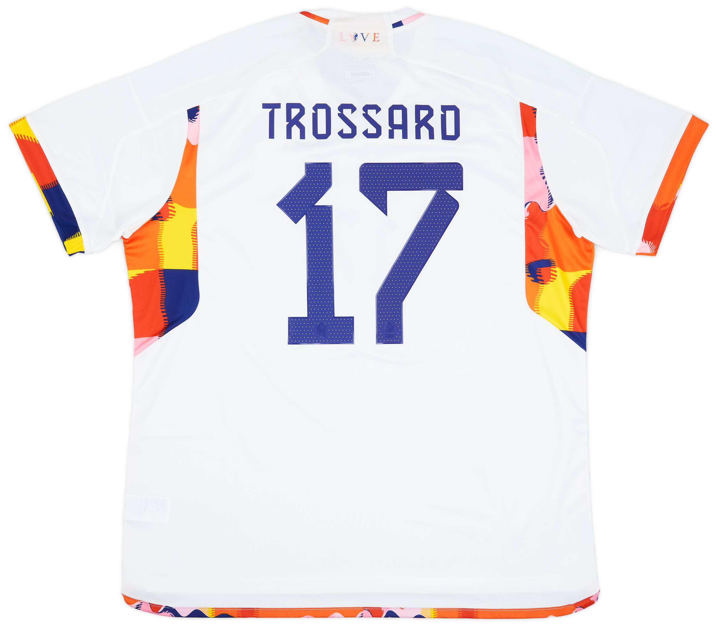 2022-23 Belgium Away Shirt Trossard #17