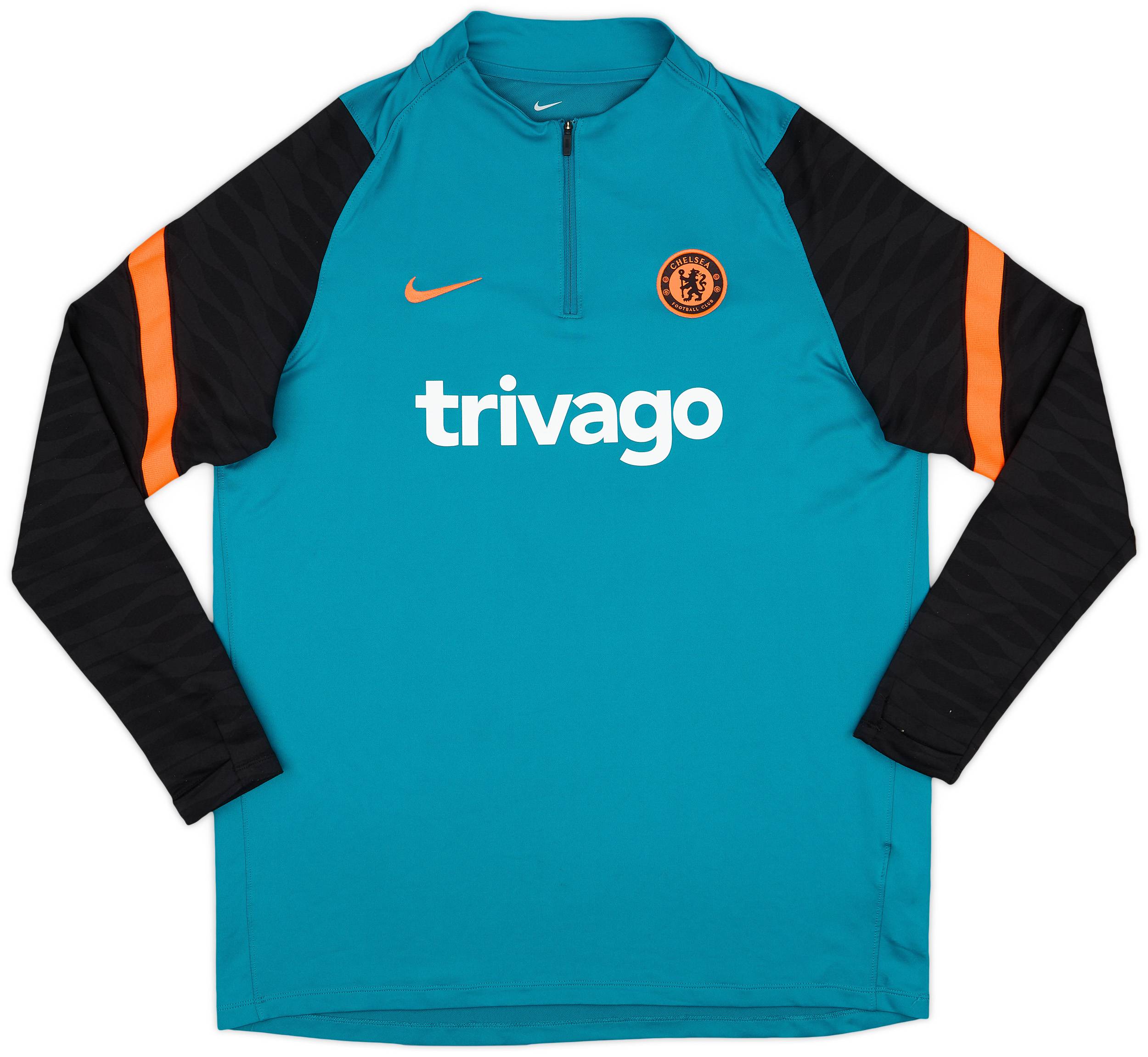 2021-22 Chelsea Nike 1/4 Zip Training Top - 9/10 - (XL)