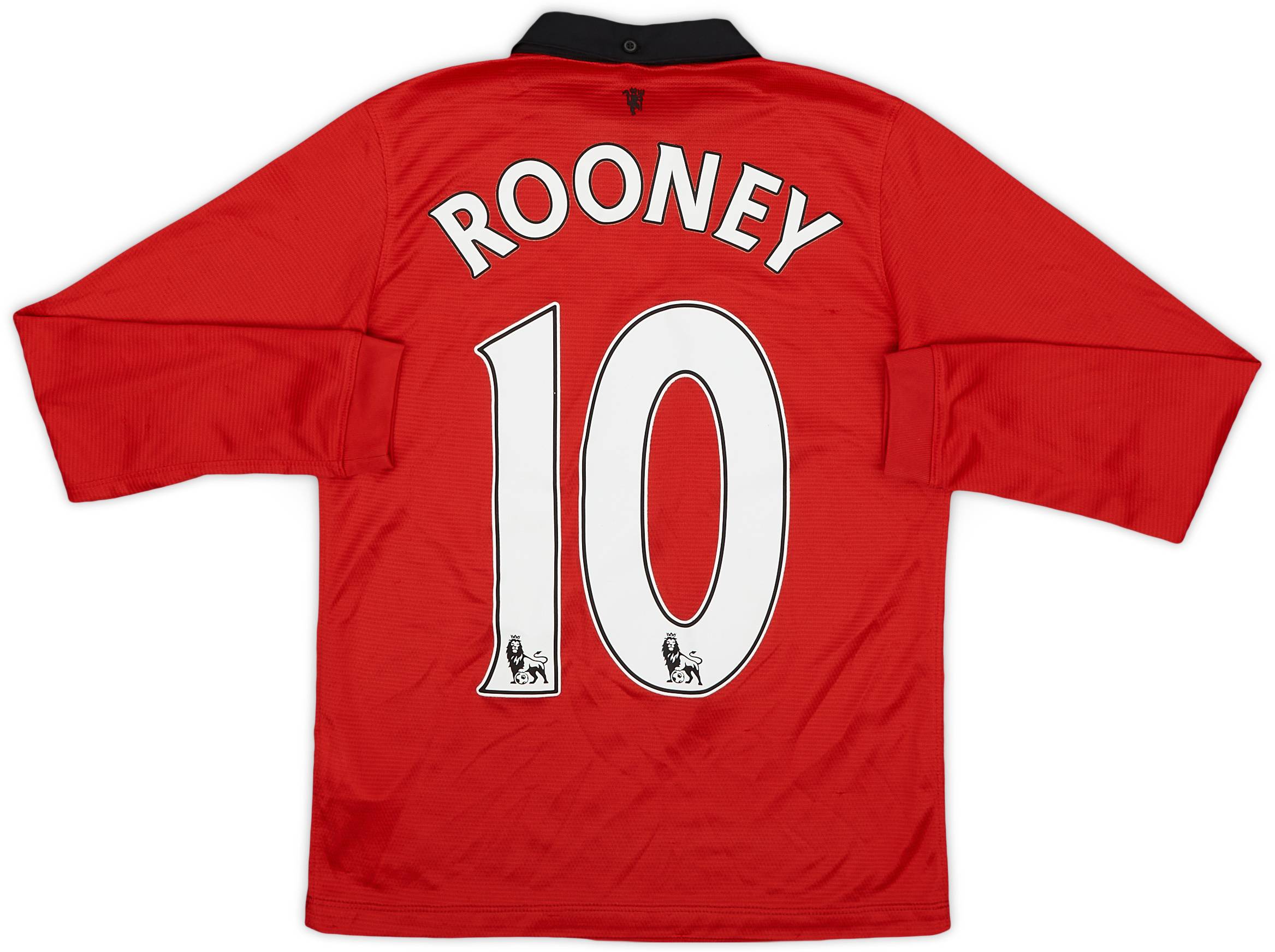 2013-14 Manchester United Home L/S Shirt Rooney #10 - 7/10 - (M.Boys)