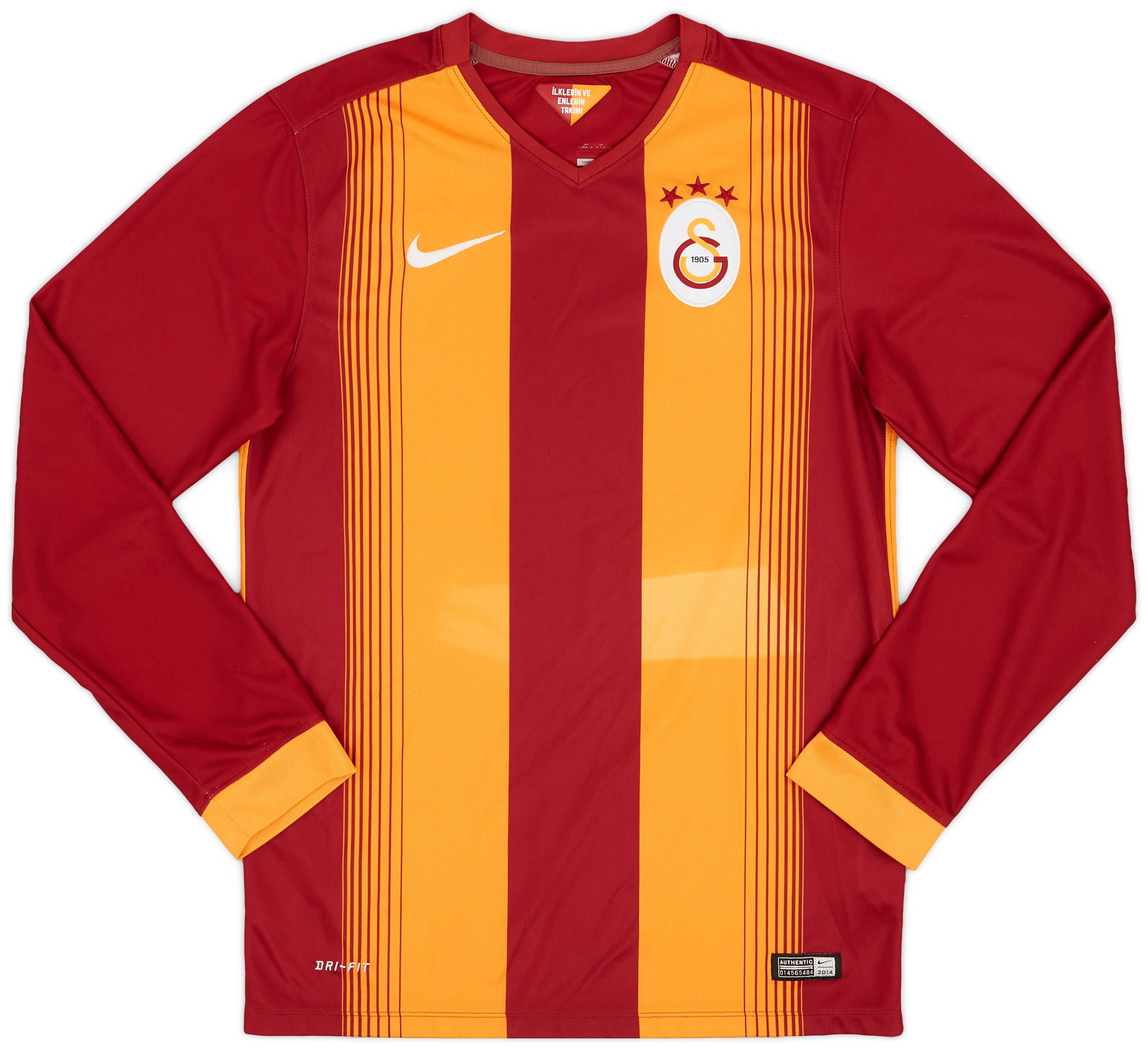 2014-15 Galatasaray Home L/S Shirt - 9/10 - (S)