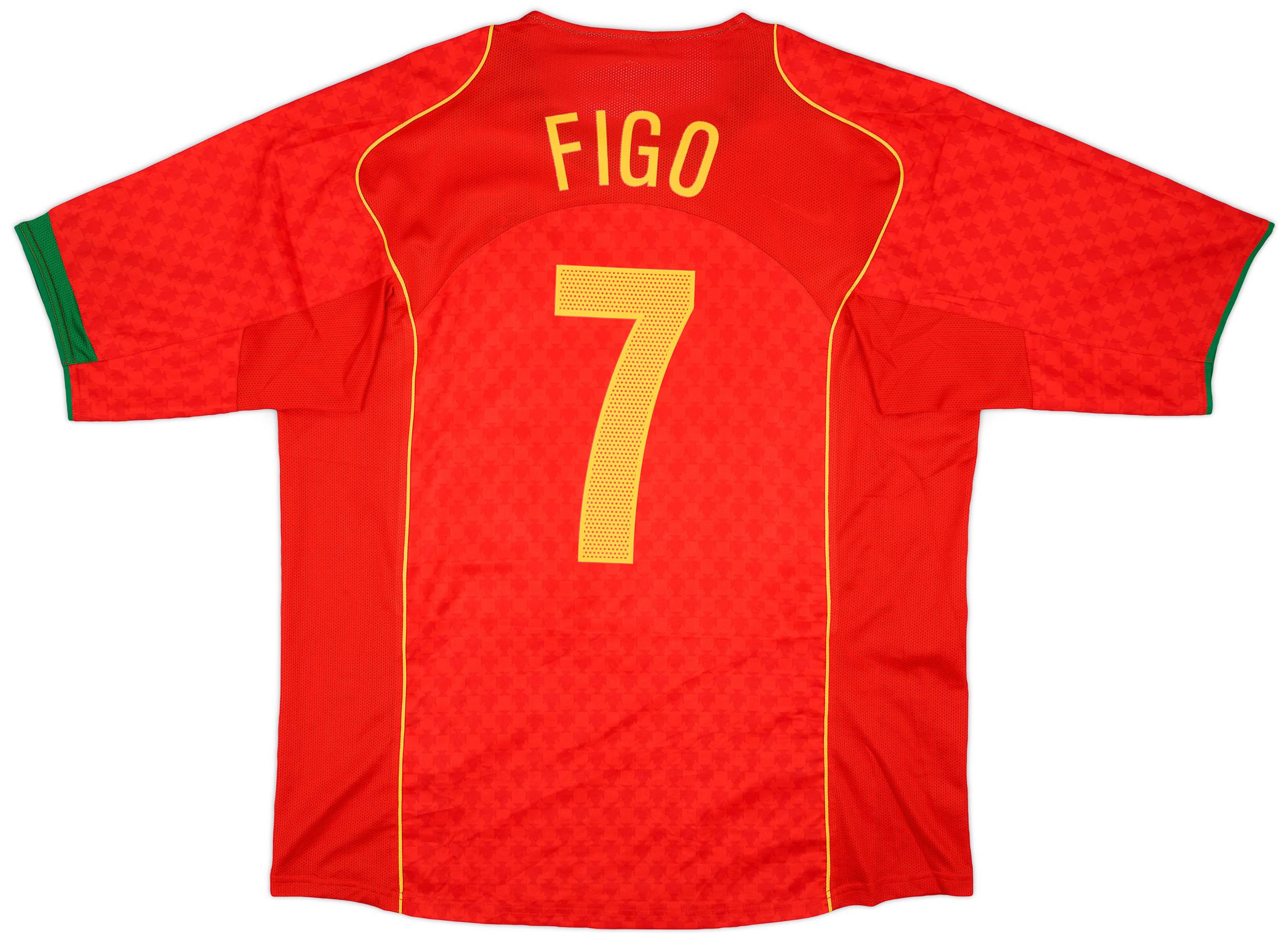 2004-06 Portugal Home Shirt Figo #7 - 9/10 - (XL)