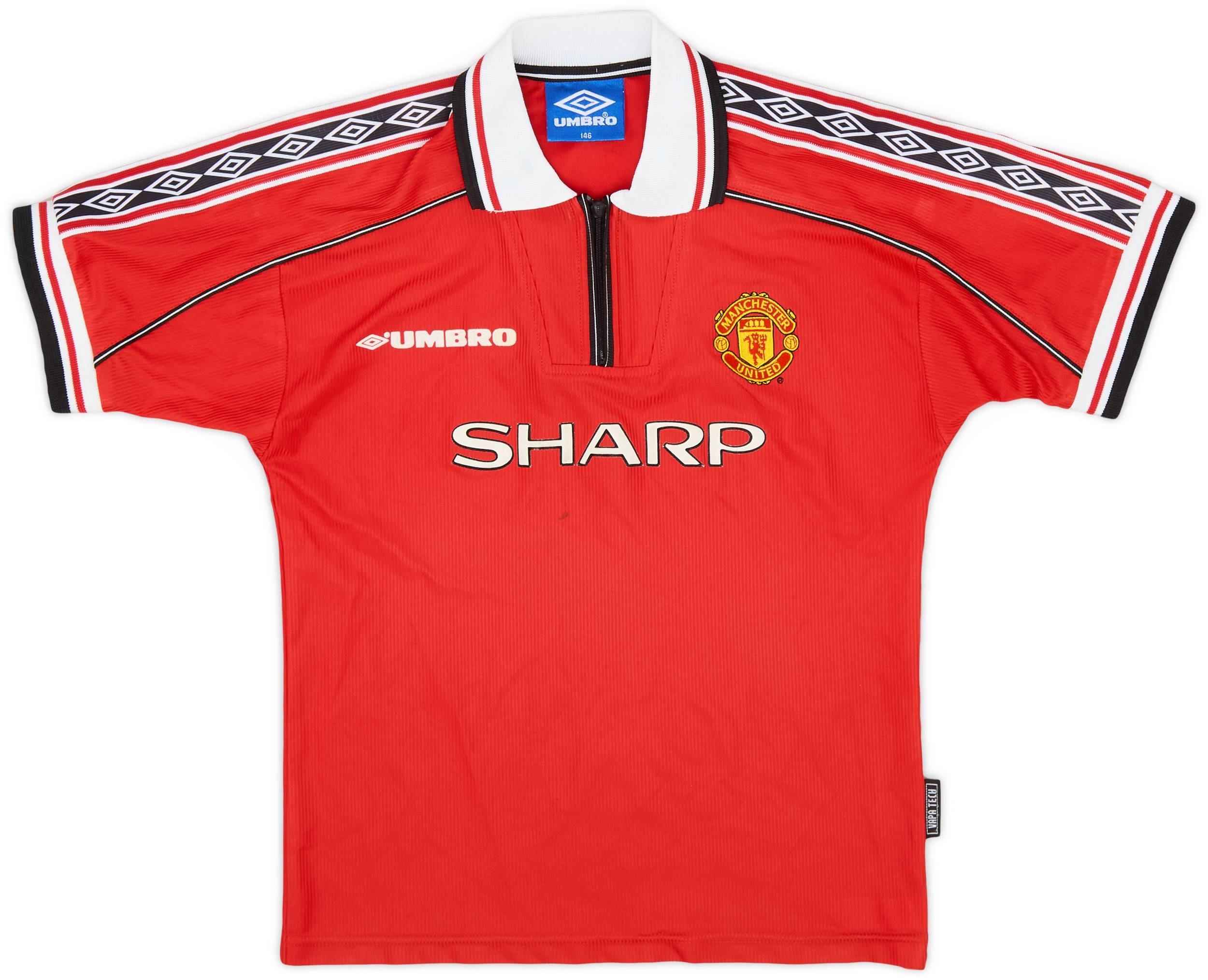 1998-00 Manchester United Home Shirt - 8/10 - (M.Boys)