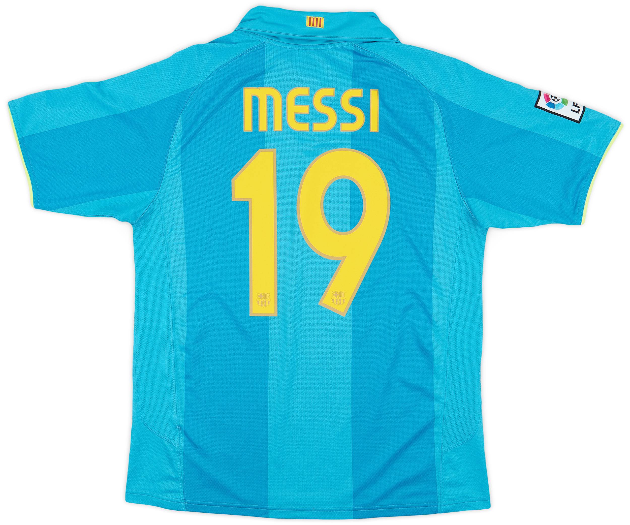 2007-09 Barcelona Away Shirt Messi #19 - 9/10 - (M)