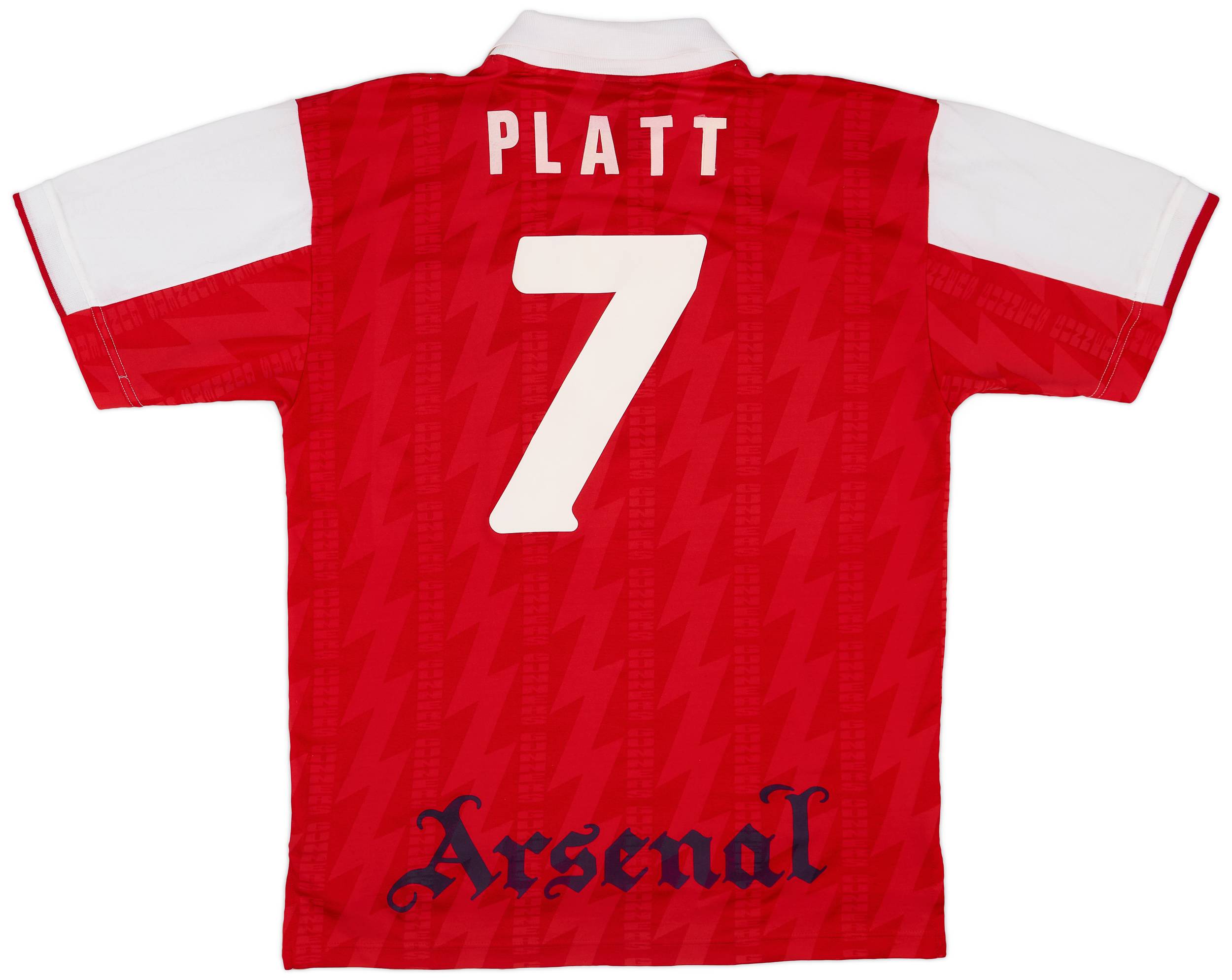 1994-96 Arsenal Home Shirt Platt #7 - 6/10 - (L)
