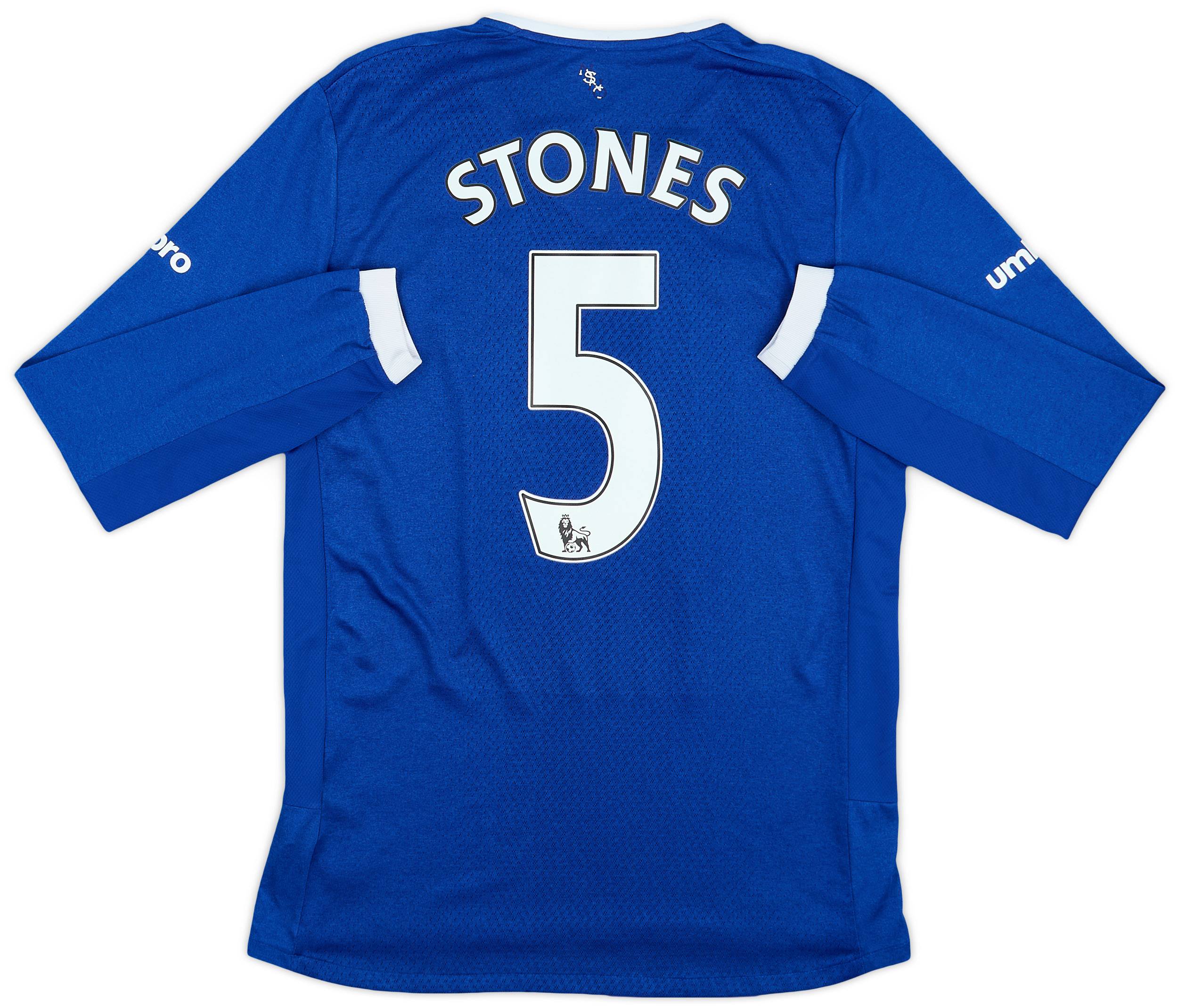 2015-16 Everton Home L/S Shirt Stones #5 - 7/10 - (S)