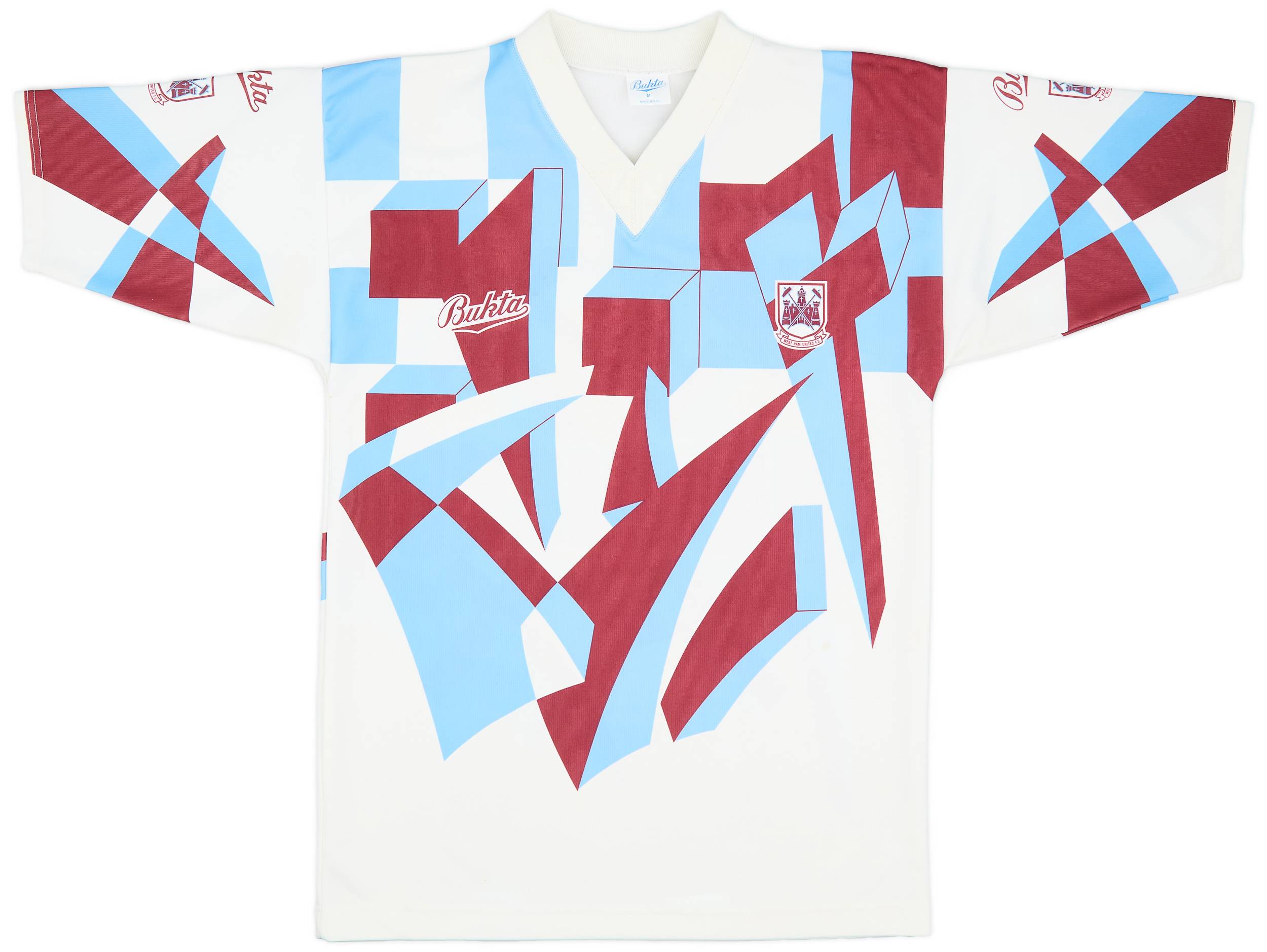 1991-92 West Ham Bukta Training Shirt - 9/10 - (M)