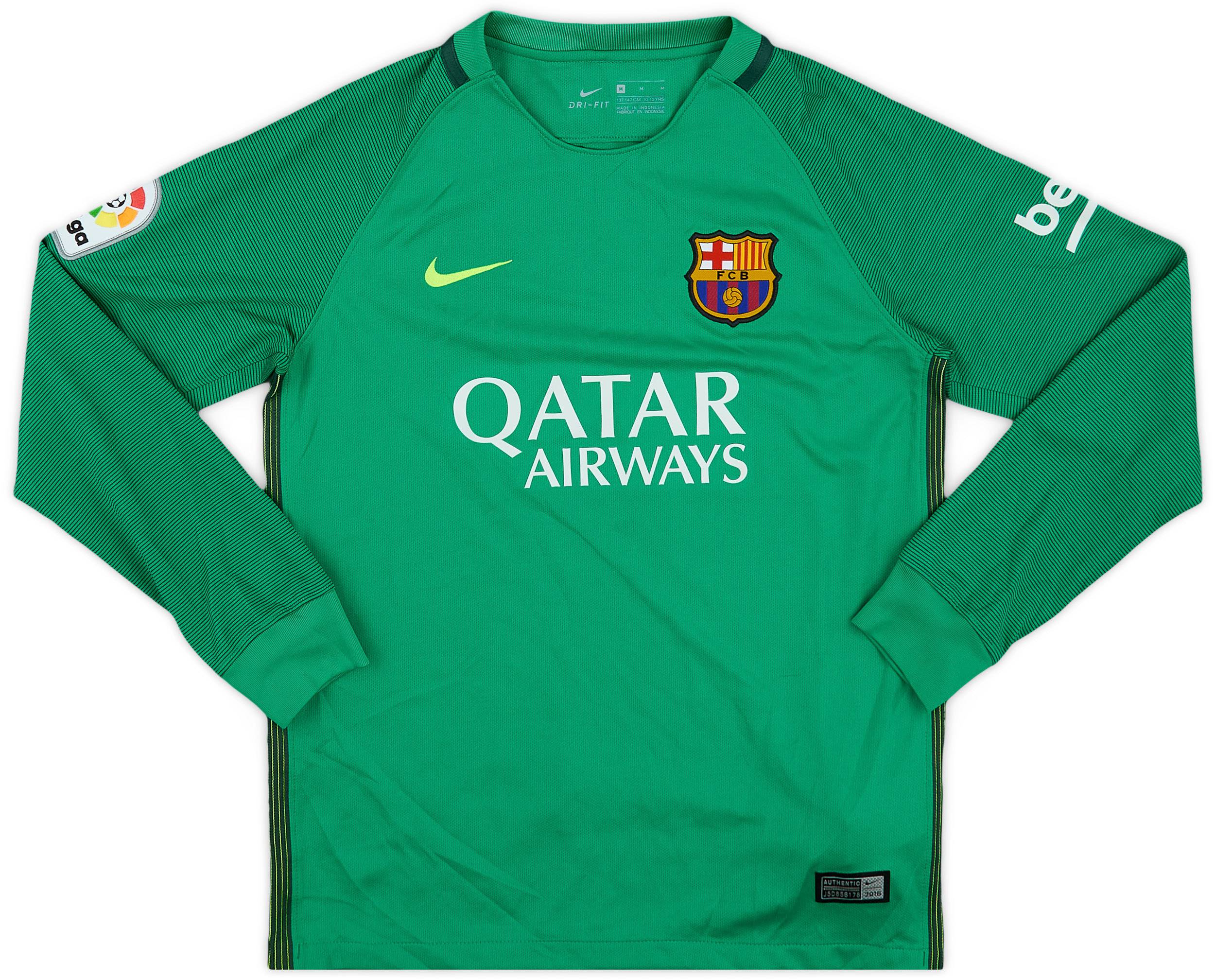 2016-17 Barcelona GK Shirt - 9/10 - (M.Boys)