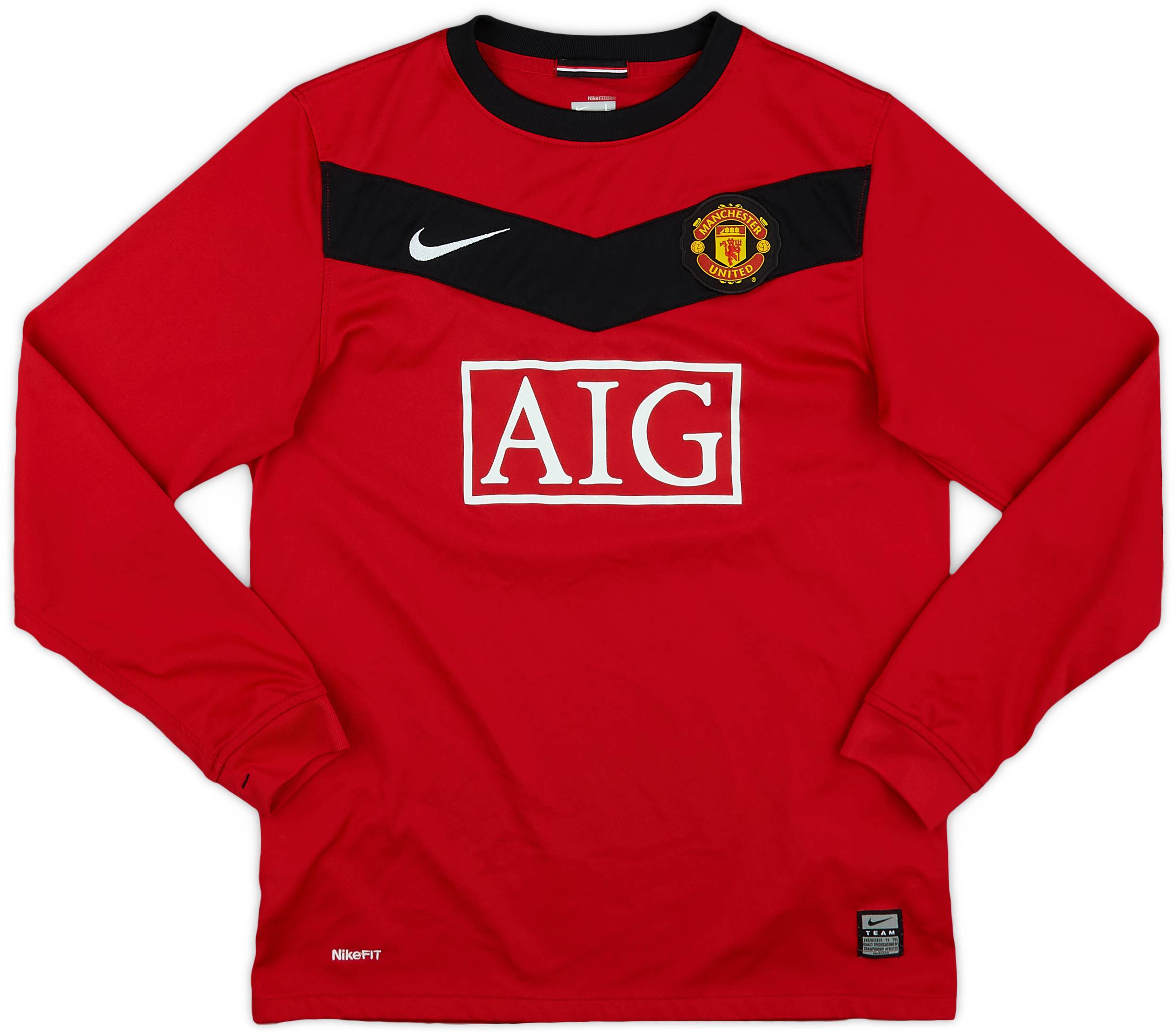 2009-10 Manchester United Home L/S Shirt - 8/10 - (L.Boys)
