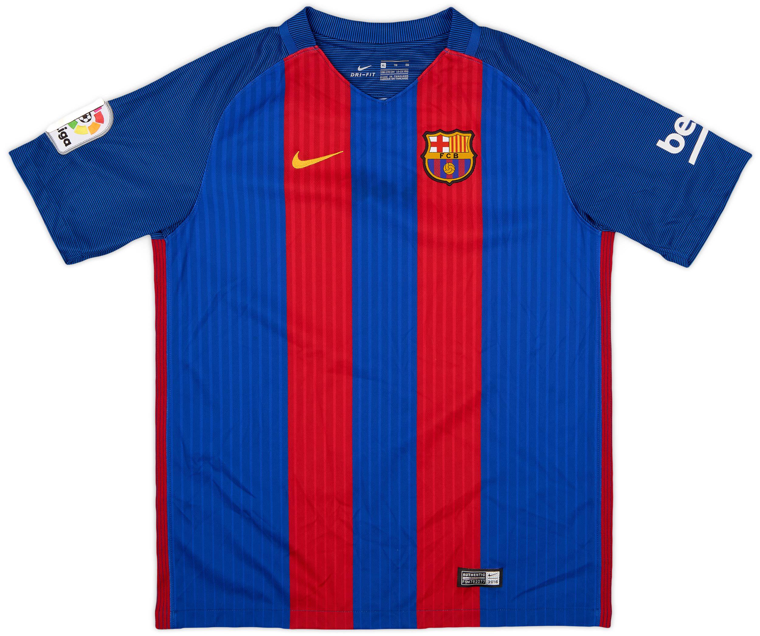 2016-17 Barcelona Home Shirt - 9/10 - (XL.Boys)