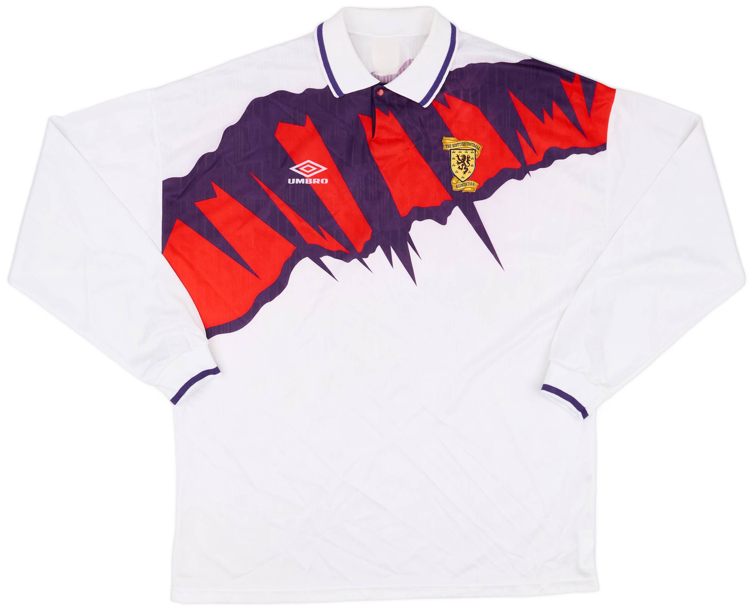 1991-93 Scotland Away L/S Shirt - 9/10 - (XXL)