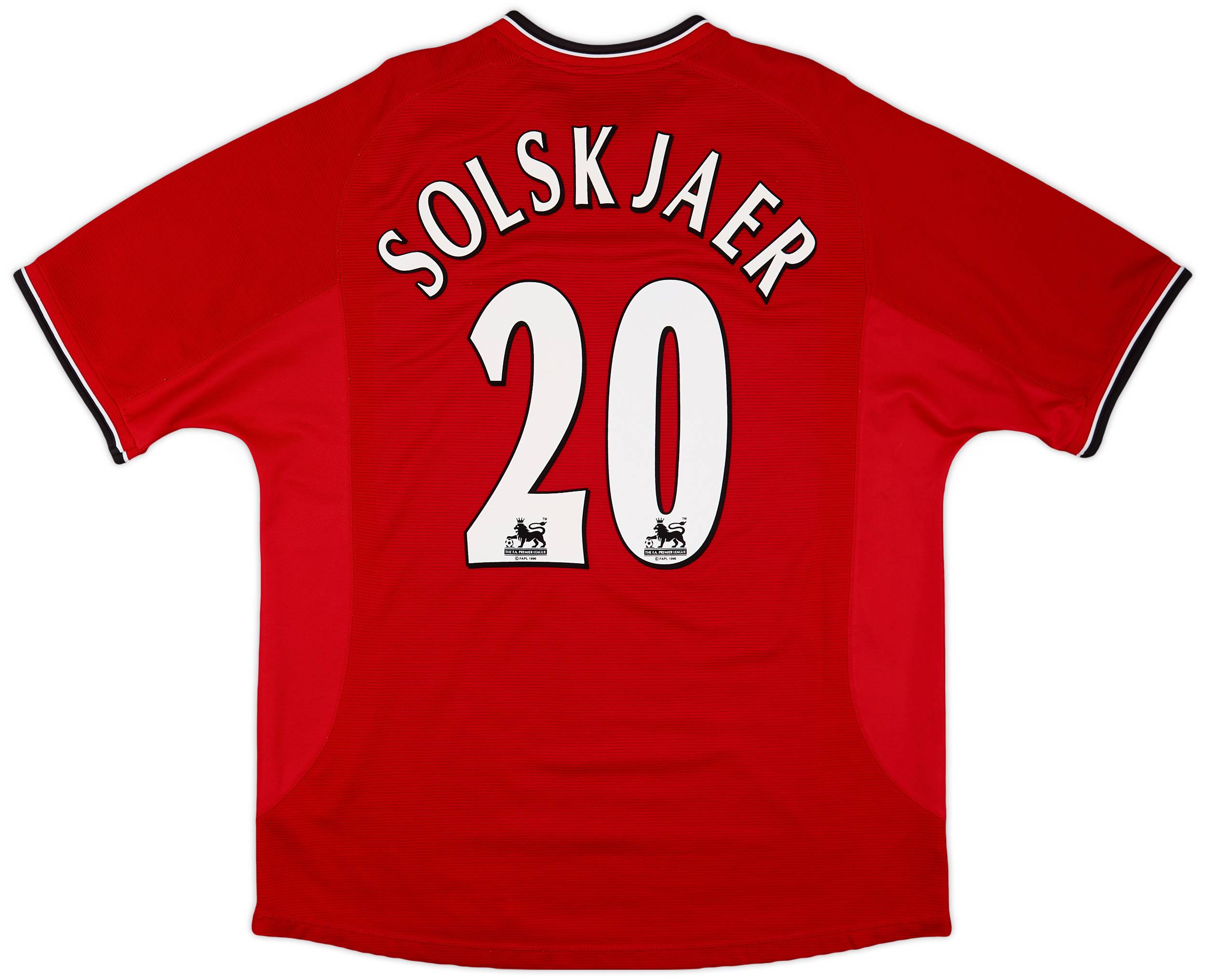 2000-02 Manchester United Home Shirt Solskjaer #20 - 8/10 - (XXL)