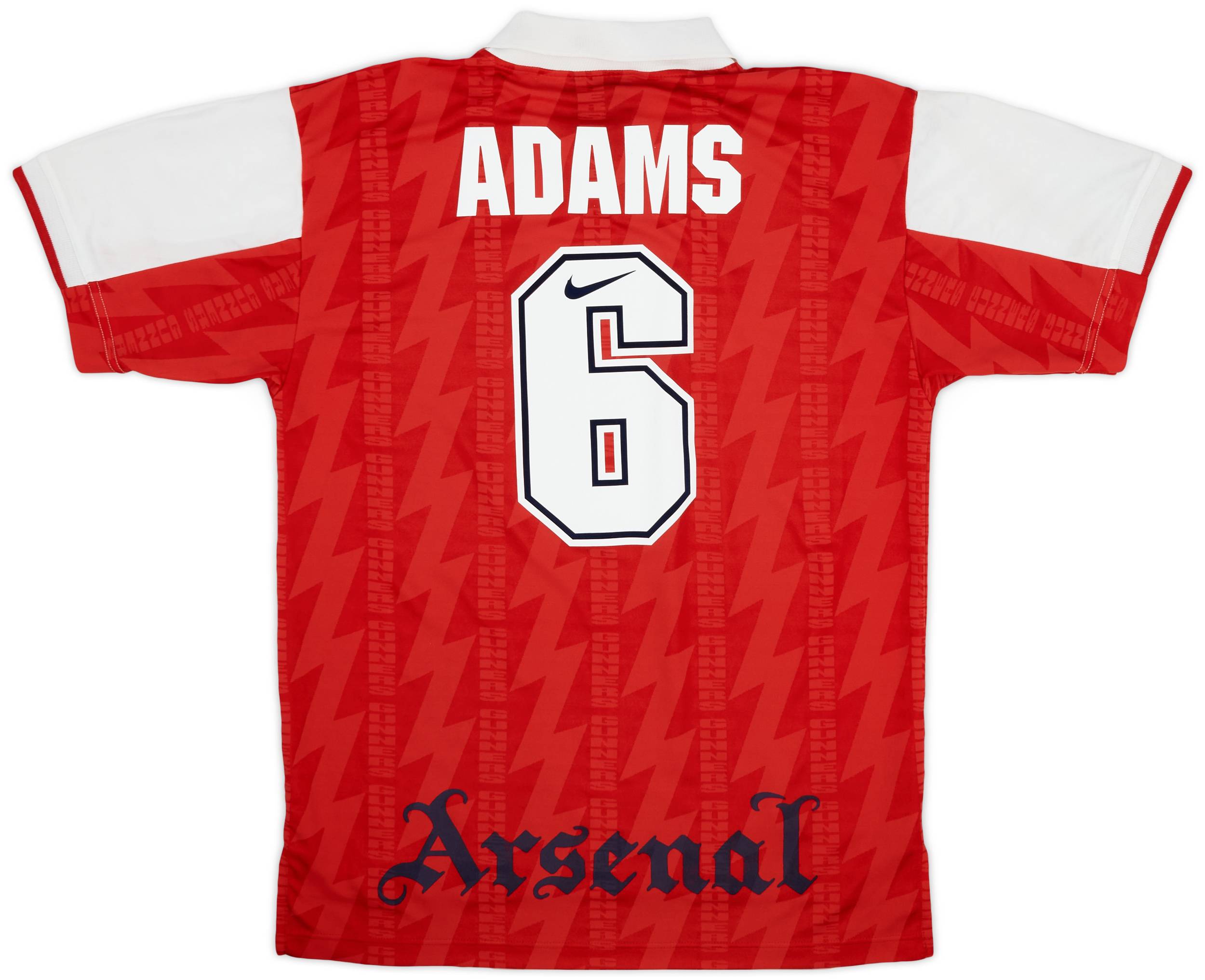 1994-96 Arsenal Home Shirt Adams #6 - 8/10 - (L)
