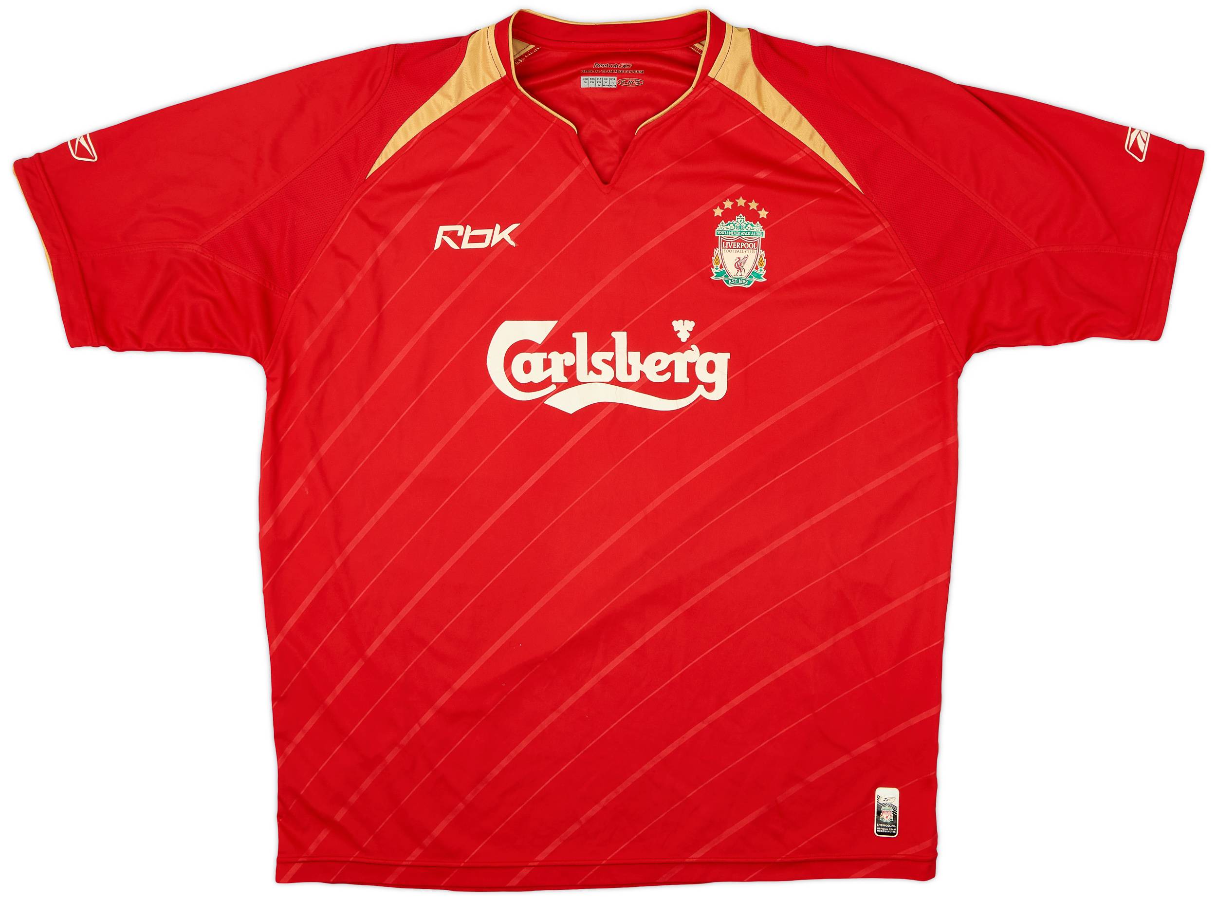 2005 06 Liverpool CL Home Shirt 6 10 XL