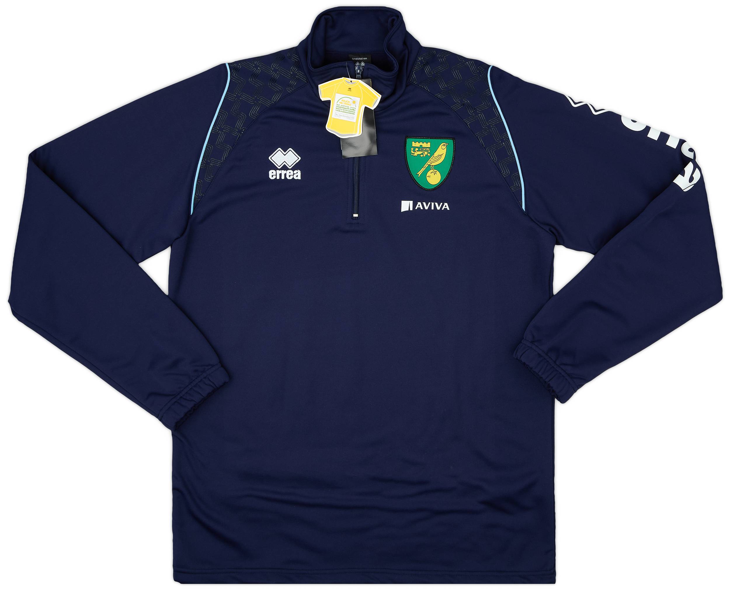 2013-14 Norwich Errea 1/4 Zip Training Top