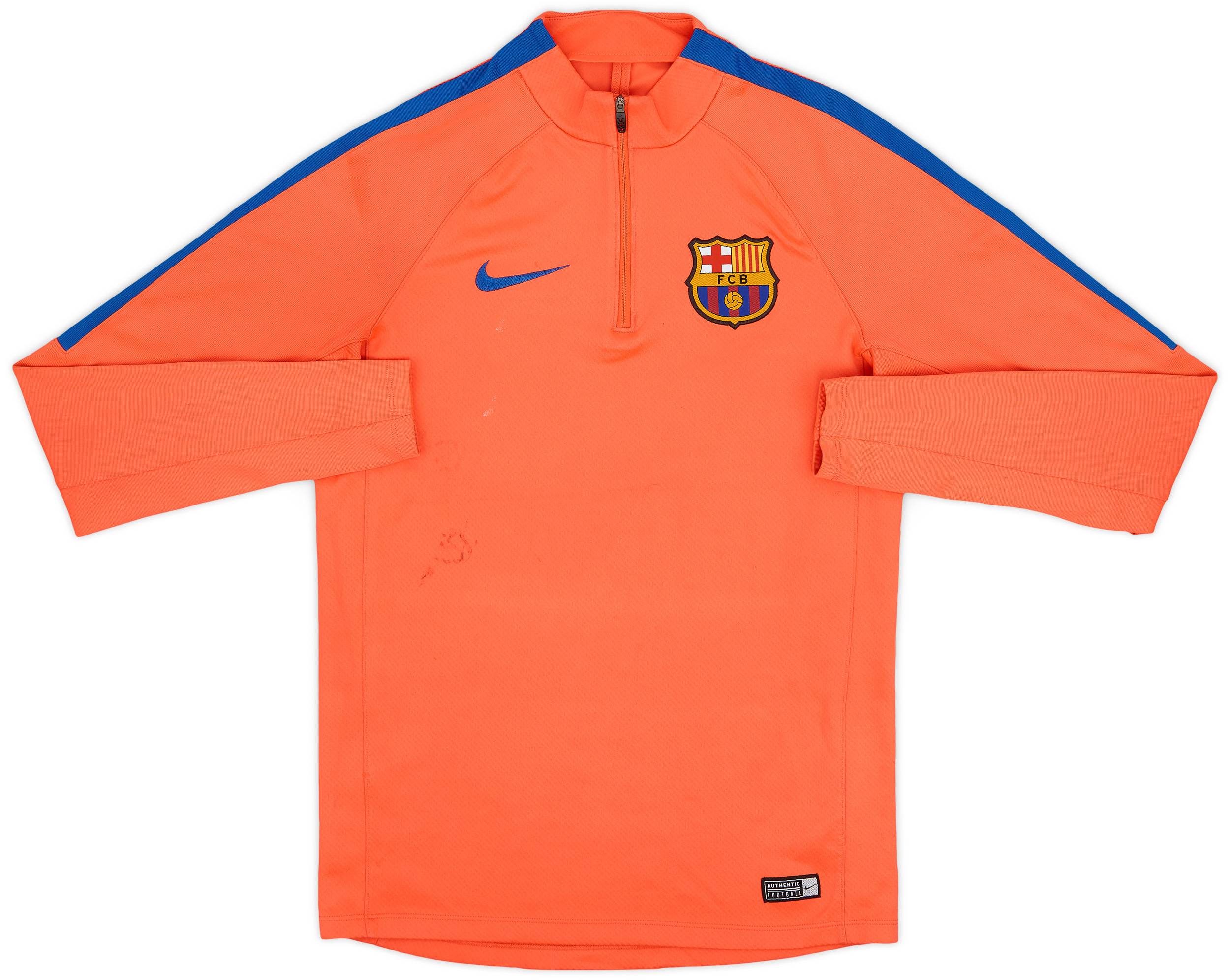 2016-17 Barcelona Nike 1/4 Zip Drill Top - 5/10 - (S)