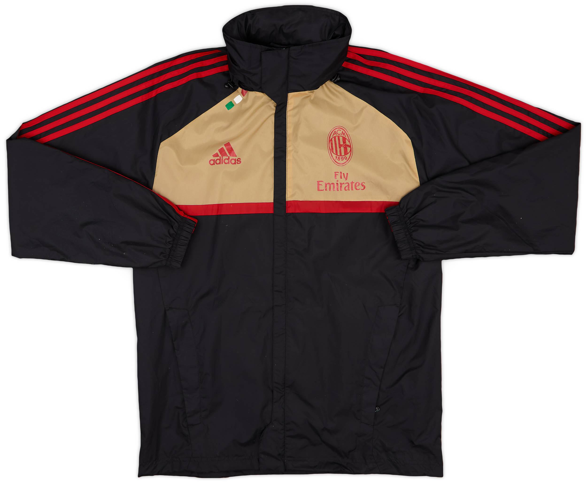 2011-12 AC Milan adidas Hooded Rain Track Jacket - 6/10 - (M)