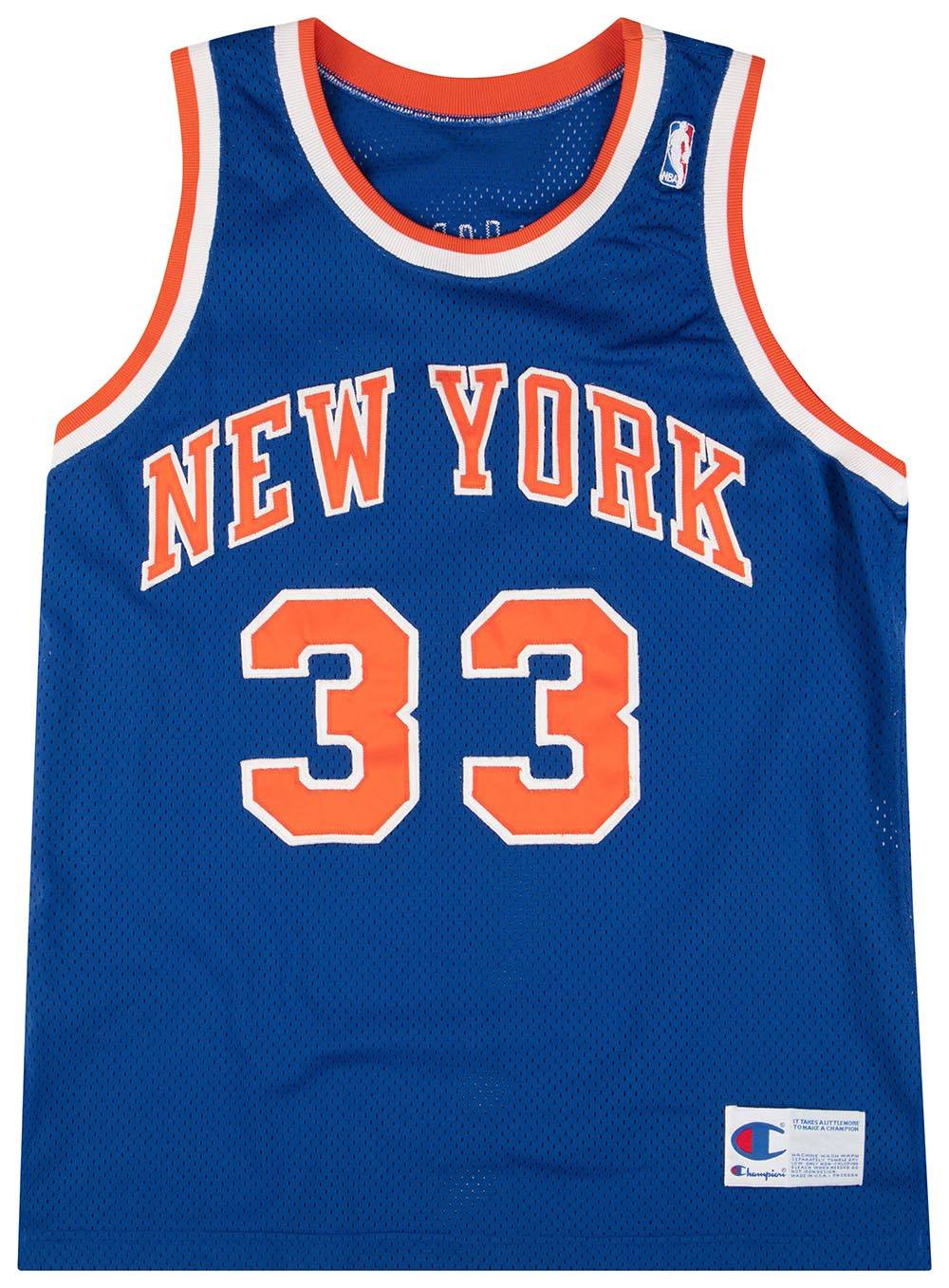 1991 95 Authentic New York Knicks Ewing 33 Champion Jersey Away L