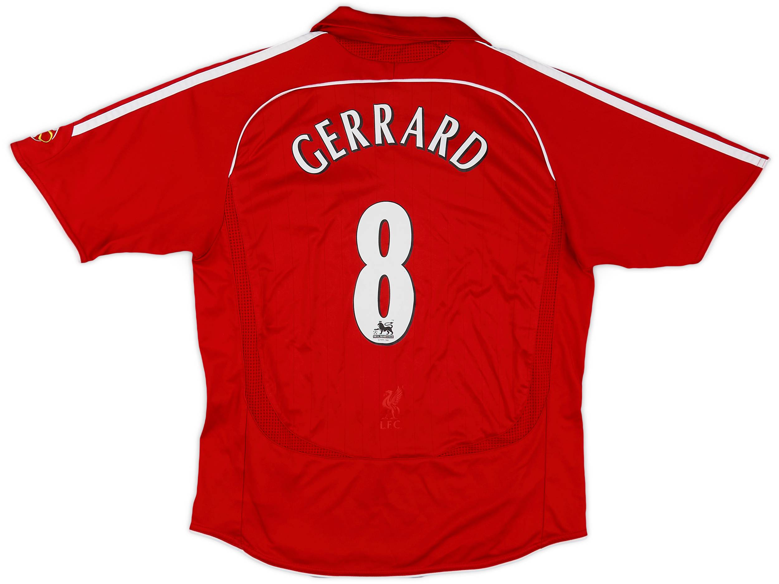 2006-08 Liverpool Home Shirt Gerrard #8 - 7/10 - (M.Boys)