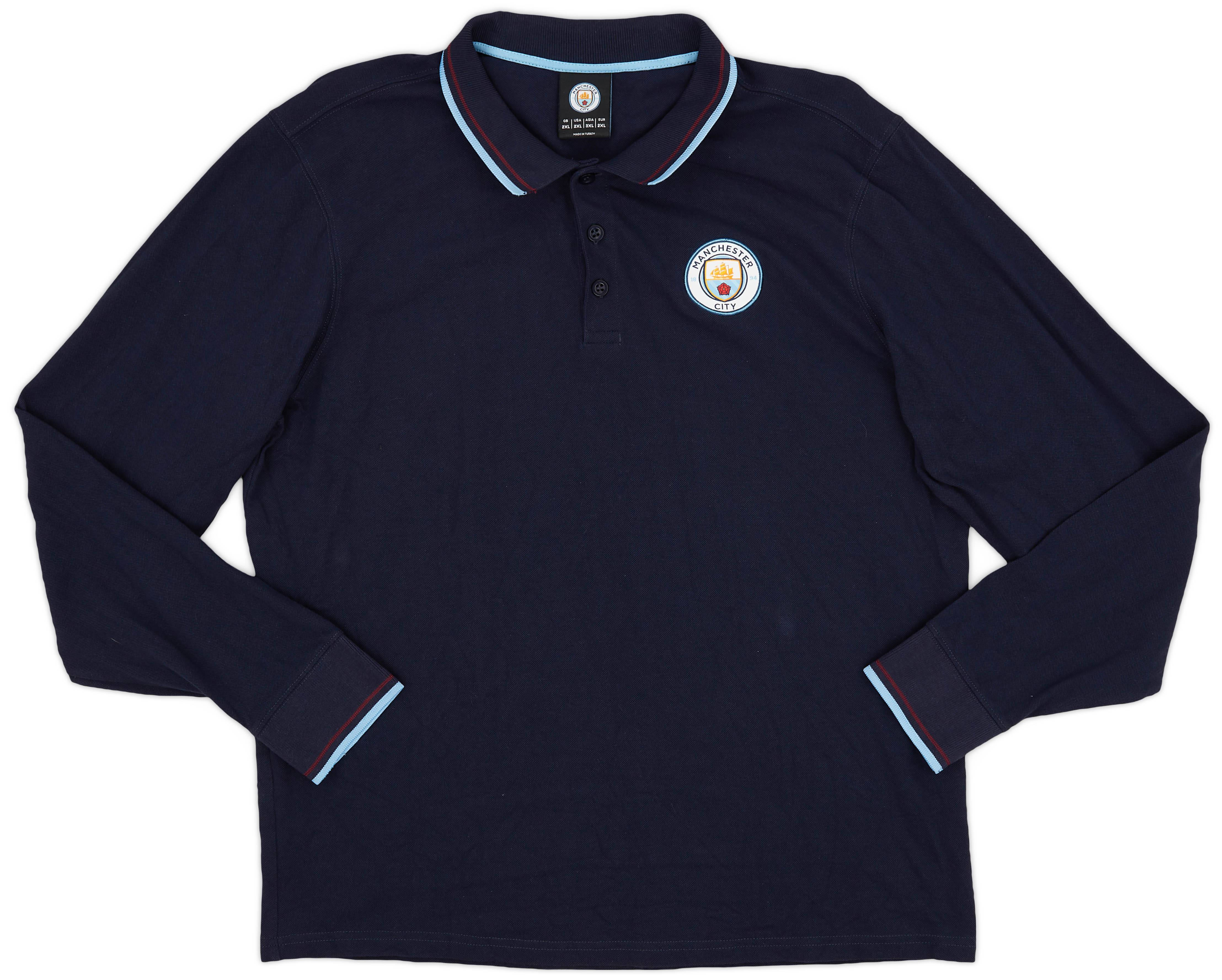 2021-22 Manchester City Polo L/S Shirt - 8/10 - (XXL)