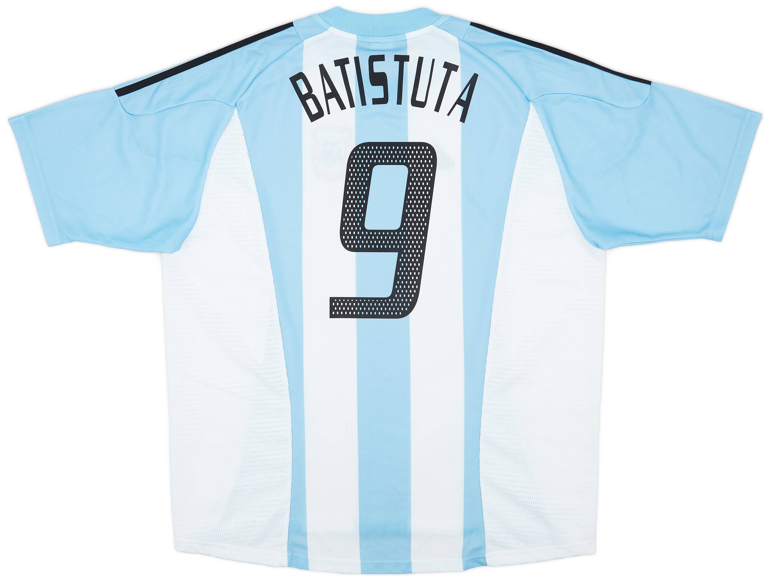 2002-04 Argentina Home Shirt Batistuta #9 - 9/10 - (XL)