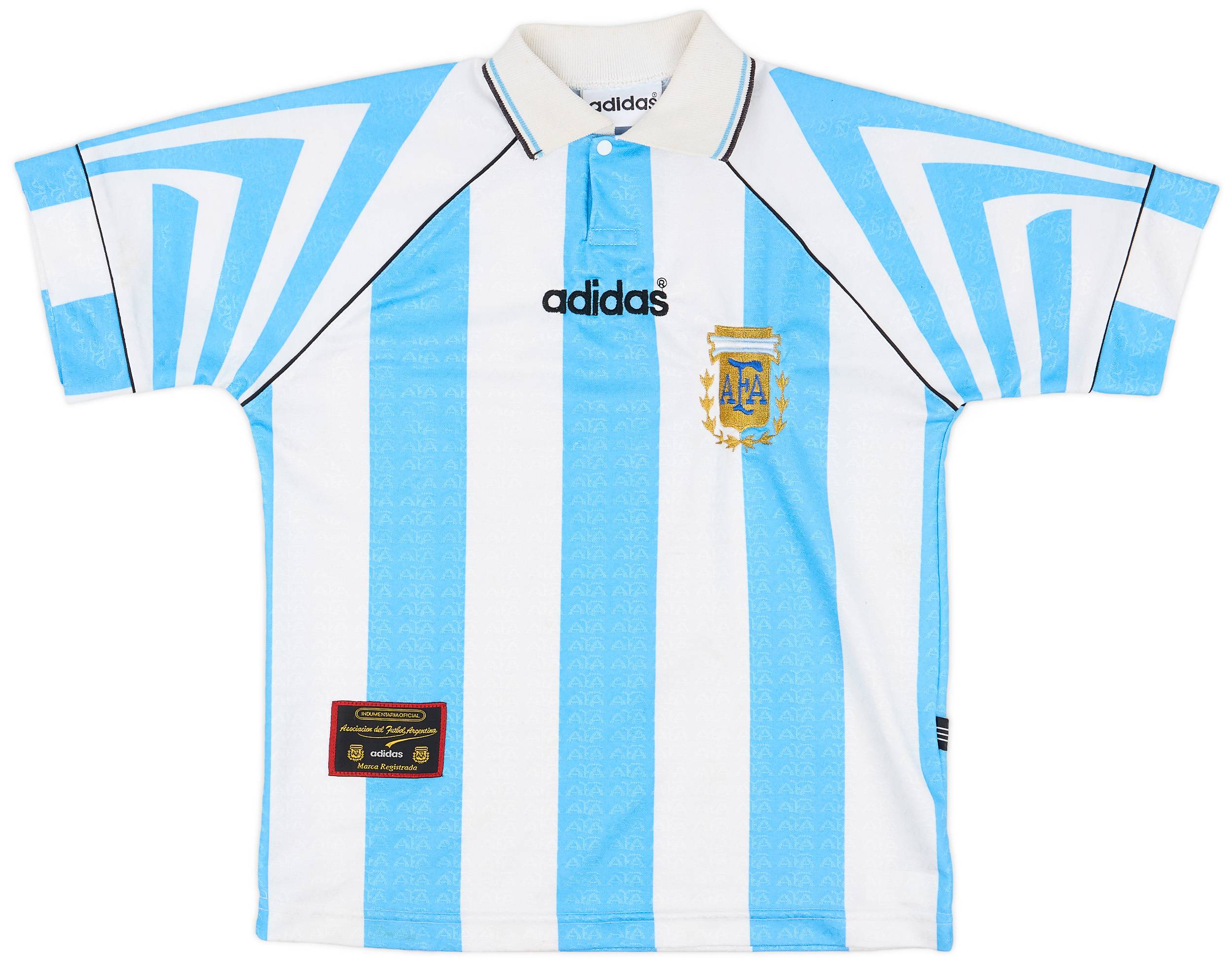 1996 98 Argentina Home Shirt 9 10 XL.Boys