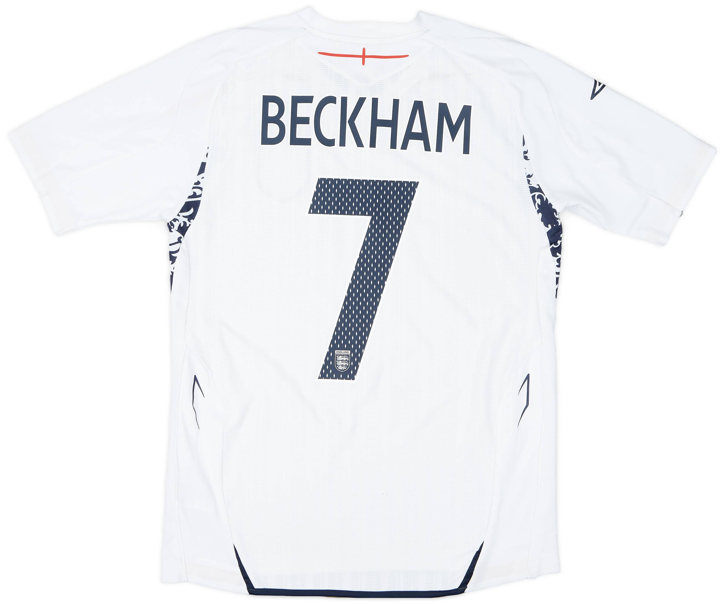 2007-09 England Home Shirt Beckham #7 - 6/10 - (S)