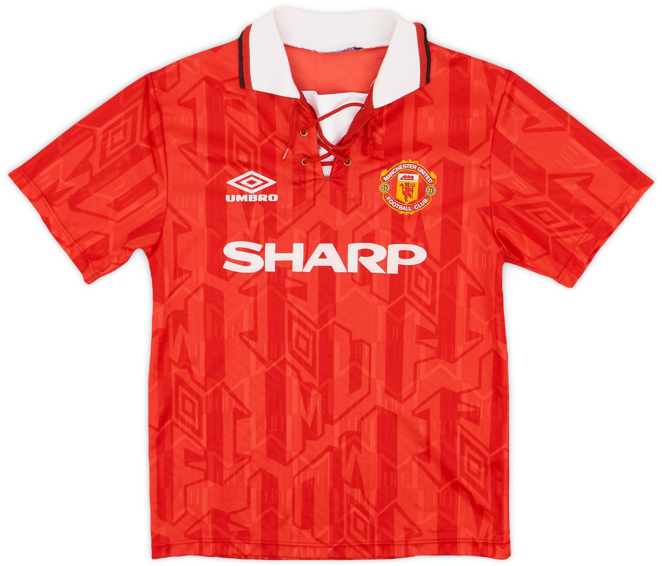 1992-94 Manchester United Home Shirt - 8/10 - (M.Boys)