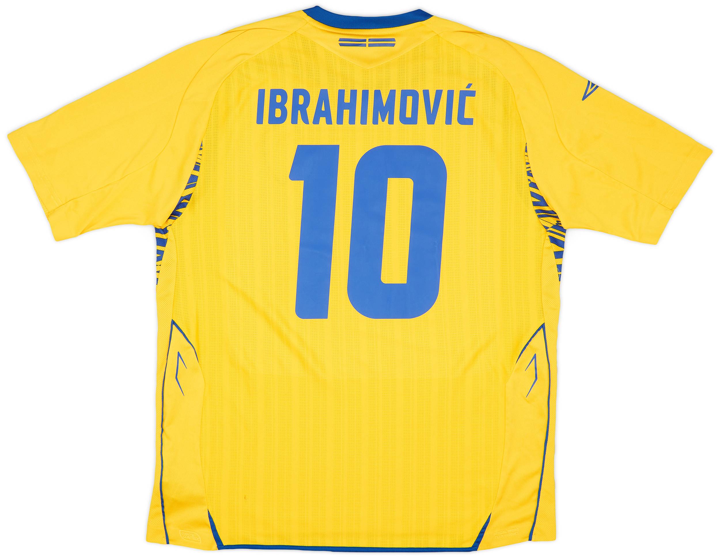 2007-09 Sweden Home Shirt Ibrahimović #10 - 8/10 - (XL)