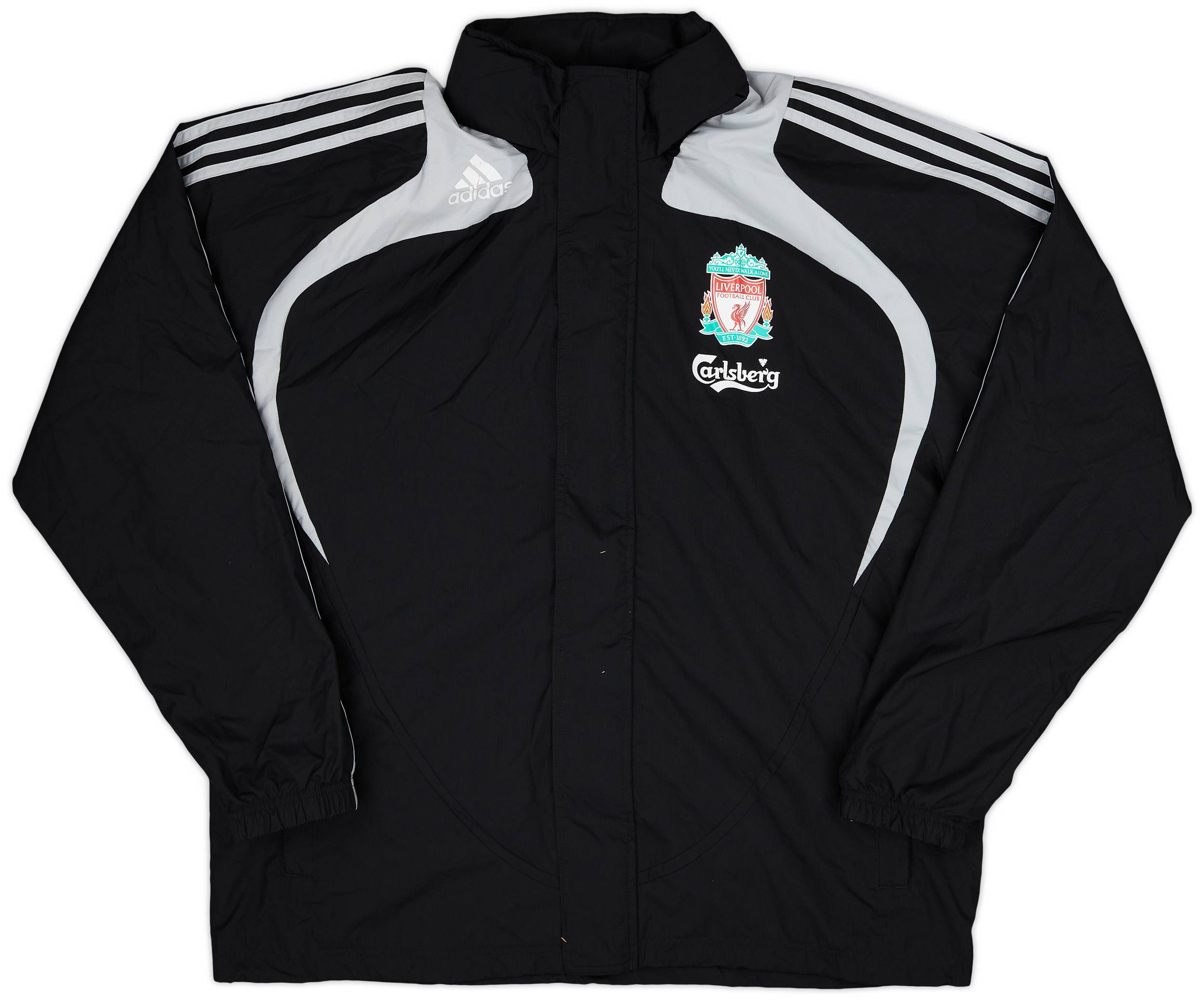 2008-09 Liverpool adidas Hooded Rain Jacket - 8/10 - (L/XL)