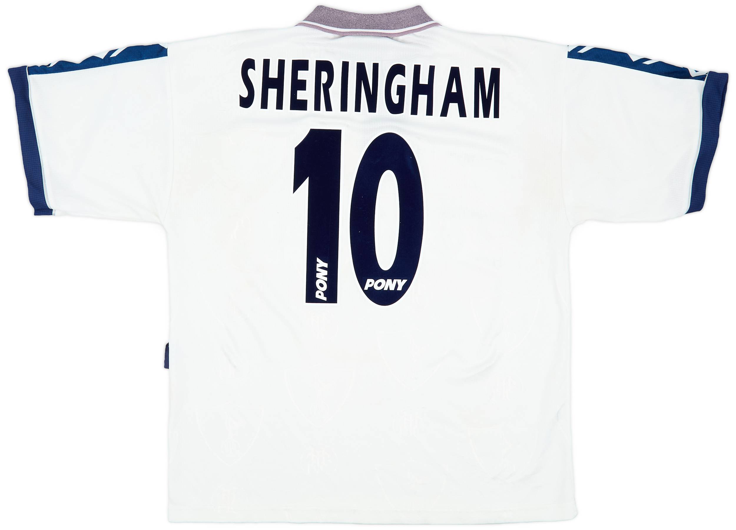 1995-97 Tottenham Home Shirt Sheringham #10 - 6/10 - (L)