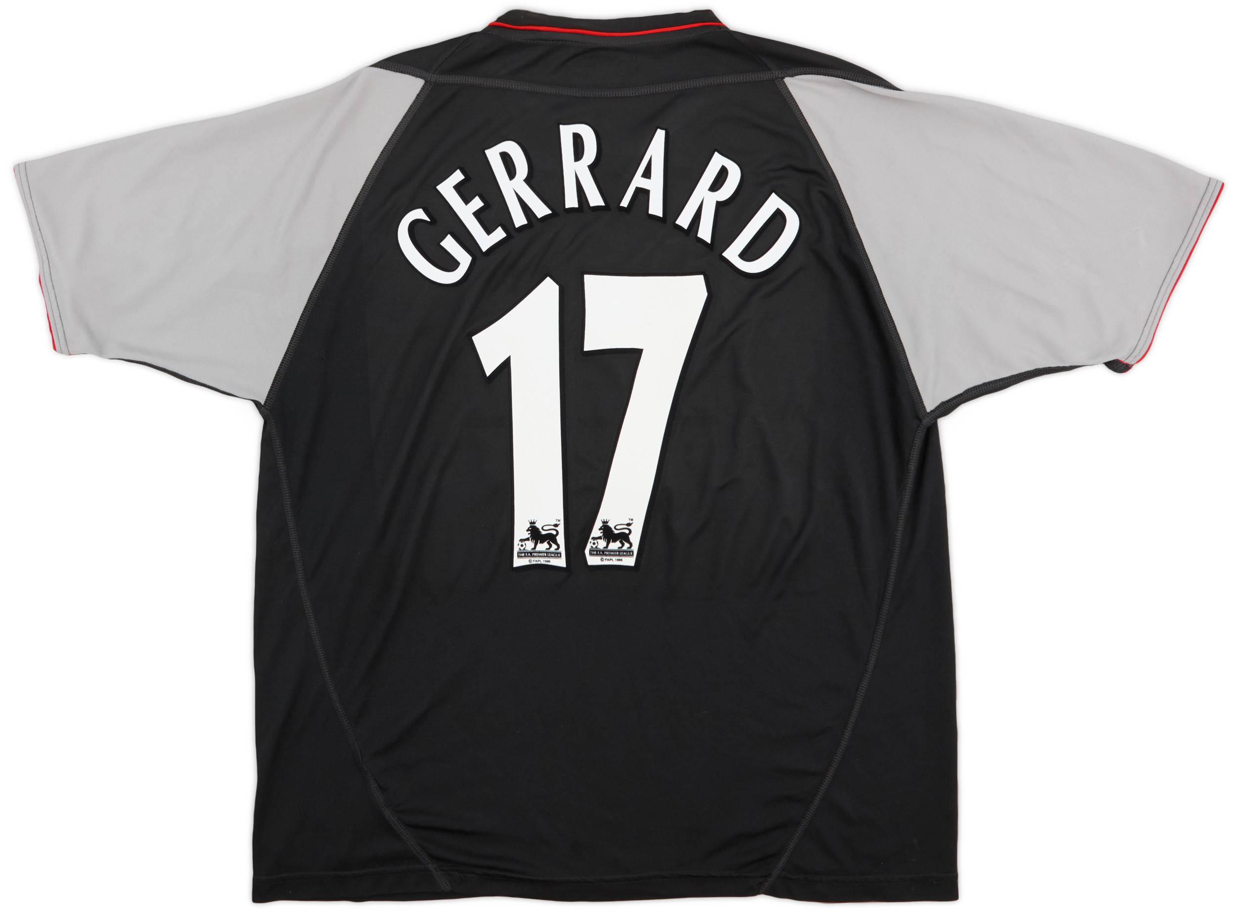2002-04 Liverpool Away Shirt Gerrard #17 - 8/10 - (XL)
