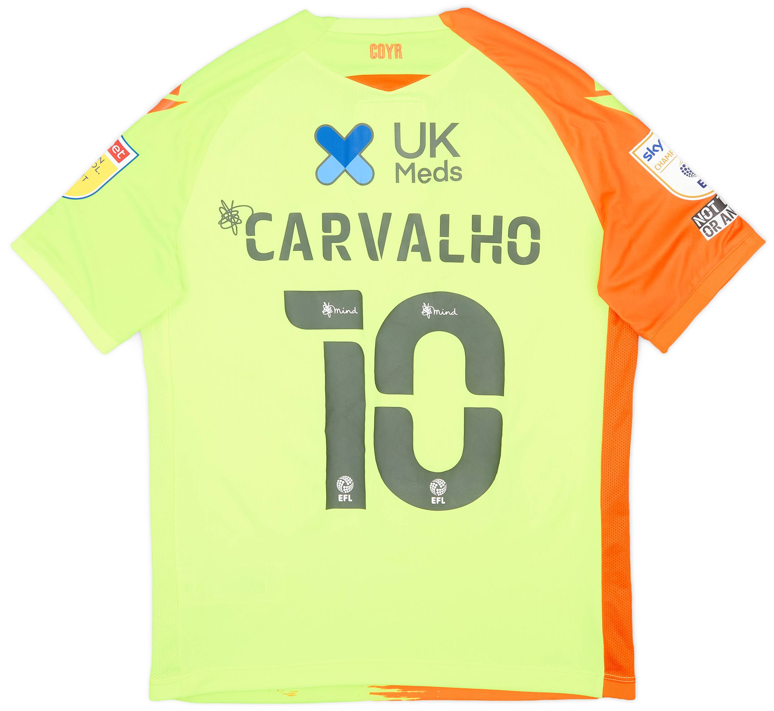 2021-22 Nottingham Forest Match Issue Third Shirt Carvalho #10